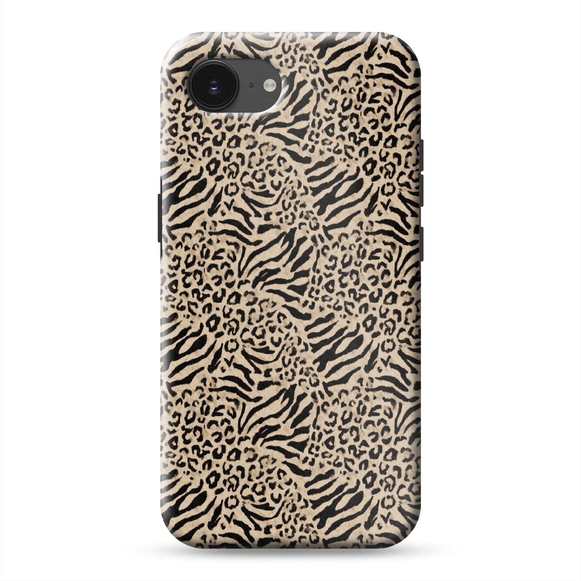 OnlyWow Handyhülle Magsafe für Apple iPhone 16e Giraffe - Zebra - Motiv - Braun, Phone Case, Hardcase, Stoßfest, Schutzhülle