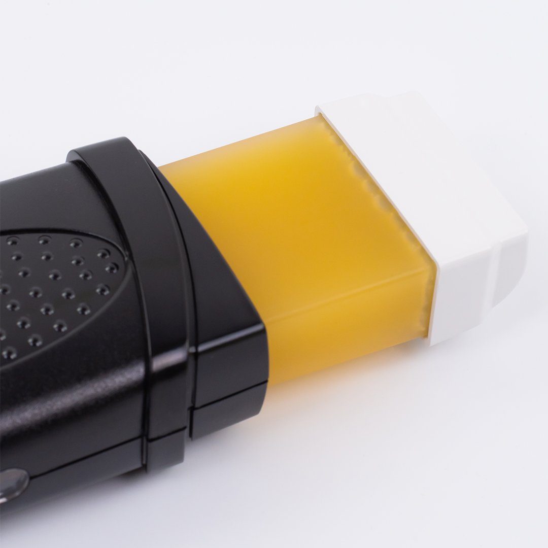 fleeky Warmwachs-Haarentferner Wax Kit Roller für Gesicht & Körper, Spar-Set, 5- teilig, Wax Haarentfernung – glatte Haut bis zu 4 Wochen dank Roll-On