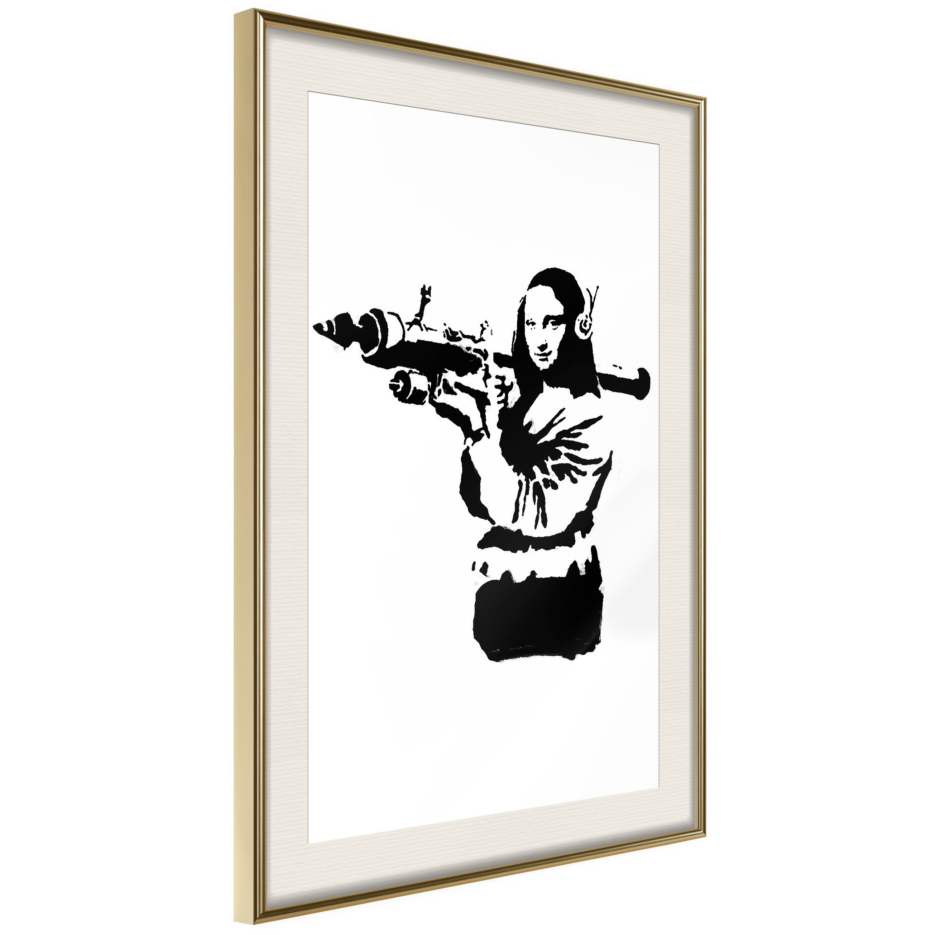 Artgeist Poster Banksy Mona Lisa with Rocket Launcher