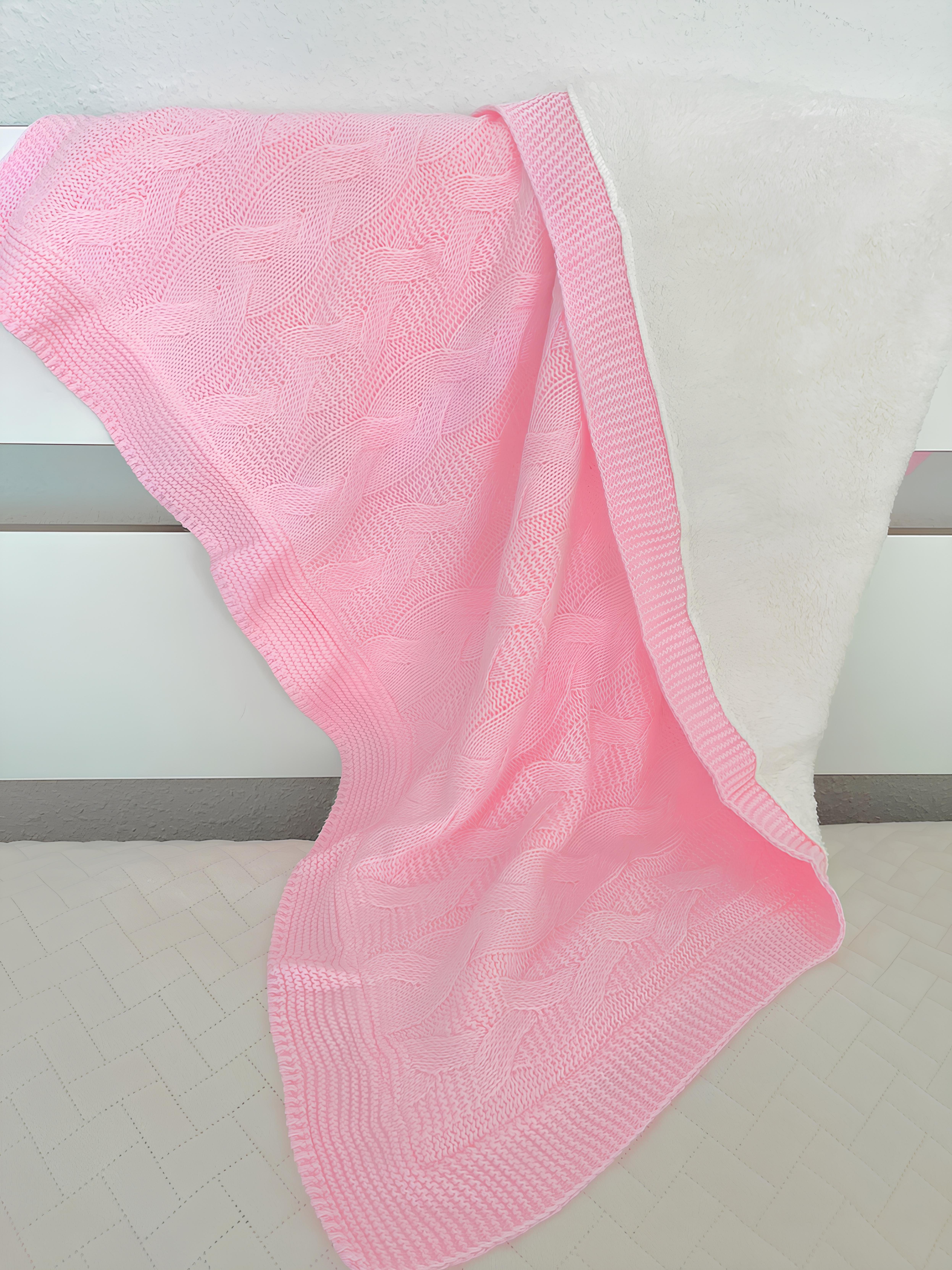 Babydecke Kuscheldecke, NoblesBox, Innen Wollig, Strickdecken in verschiede günstig online kaufen