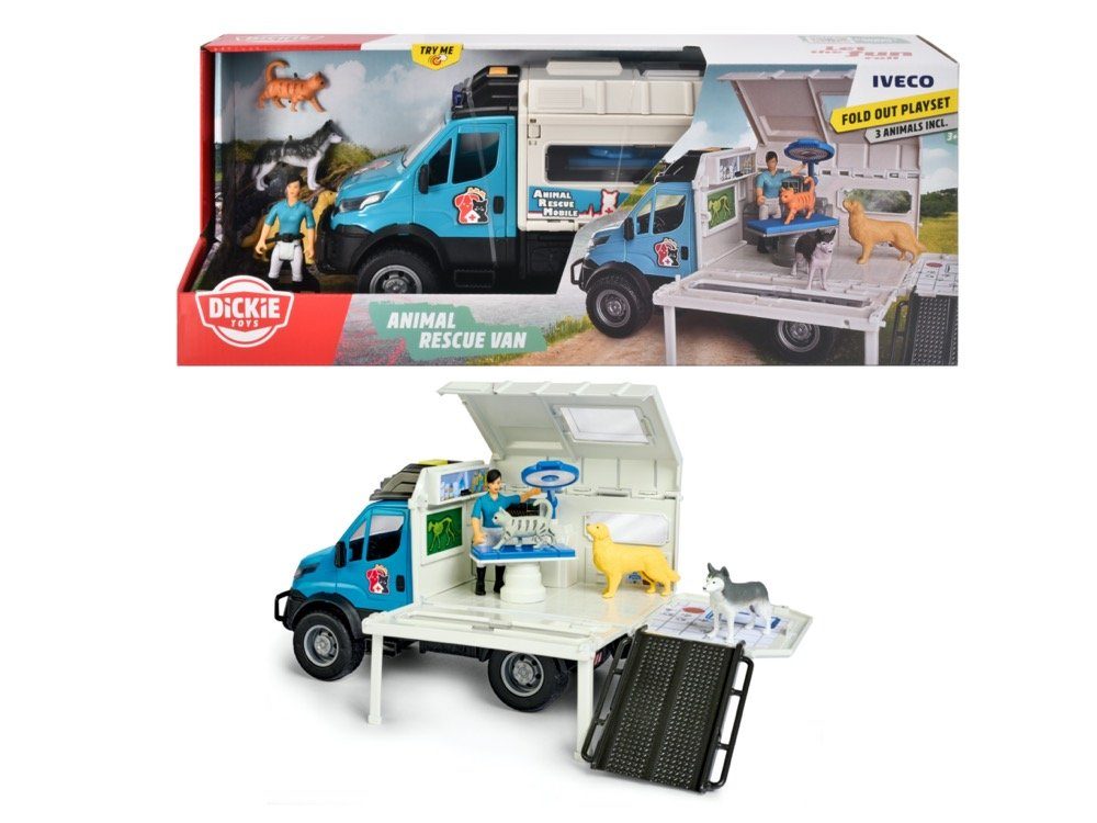 Dickie 203837015 Adventure Rescue Spielzeug-Auto Animal Urban & Toys Set