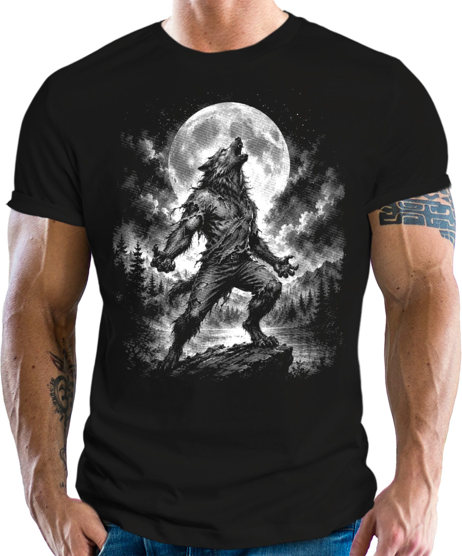 LOBO NEGRO® T-Shirt für Halloween und Karneval