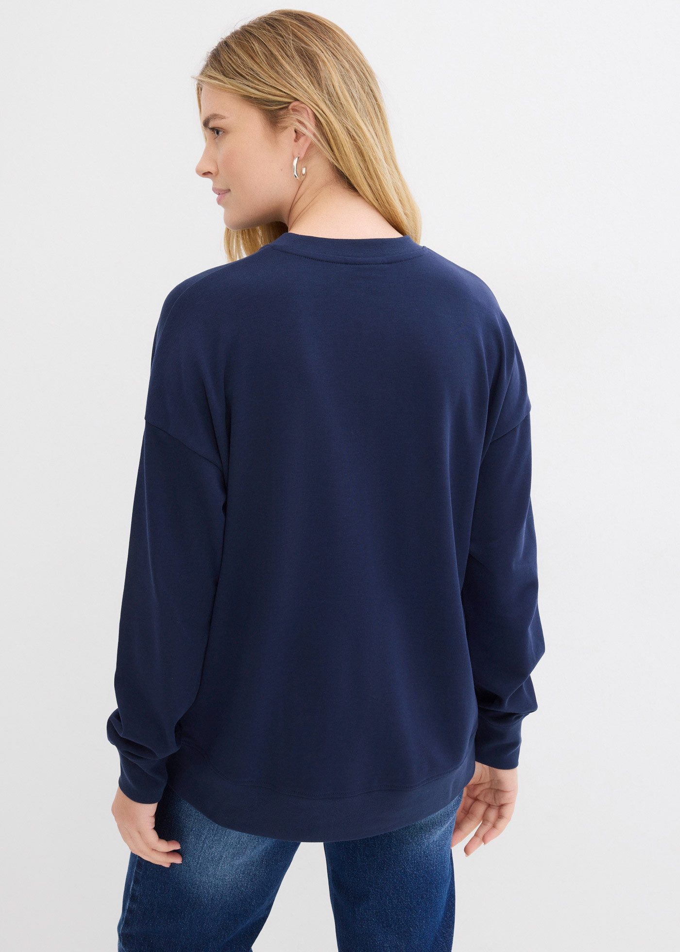 bonprix Sweatshirt Oversize-Passform, mit großem Blumendruck