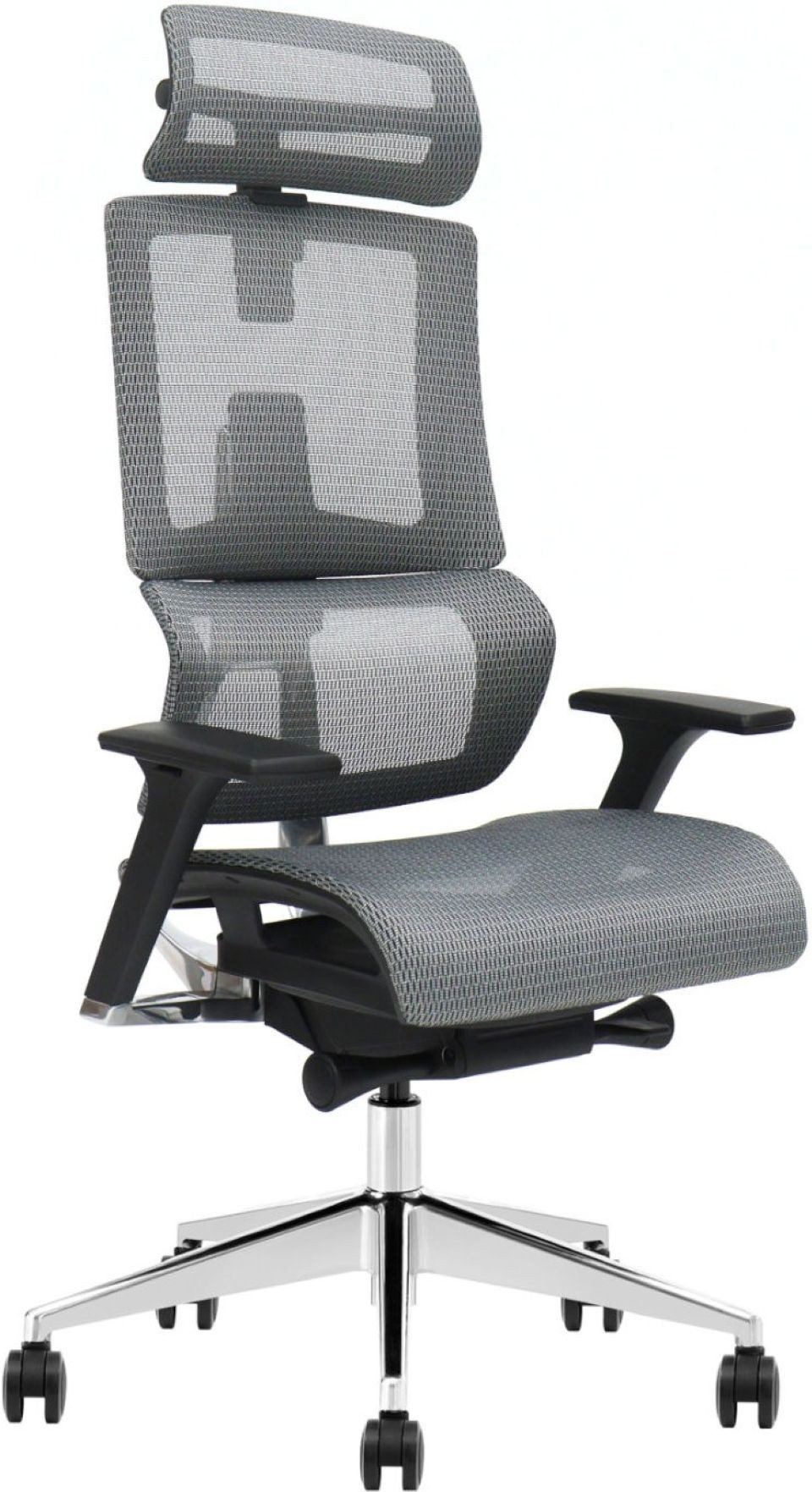 LMG Germany Bürostuhl LMG GERMANY Ergonomischer Bürostuhl mit 3D-Armlehnen & Kopfstütze, höhenverstellbare Rückenlehne, Doppel-Waist-Design, Netzrücken/-sitz