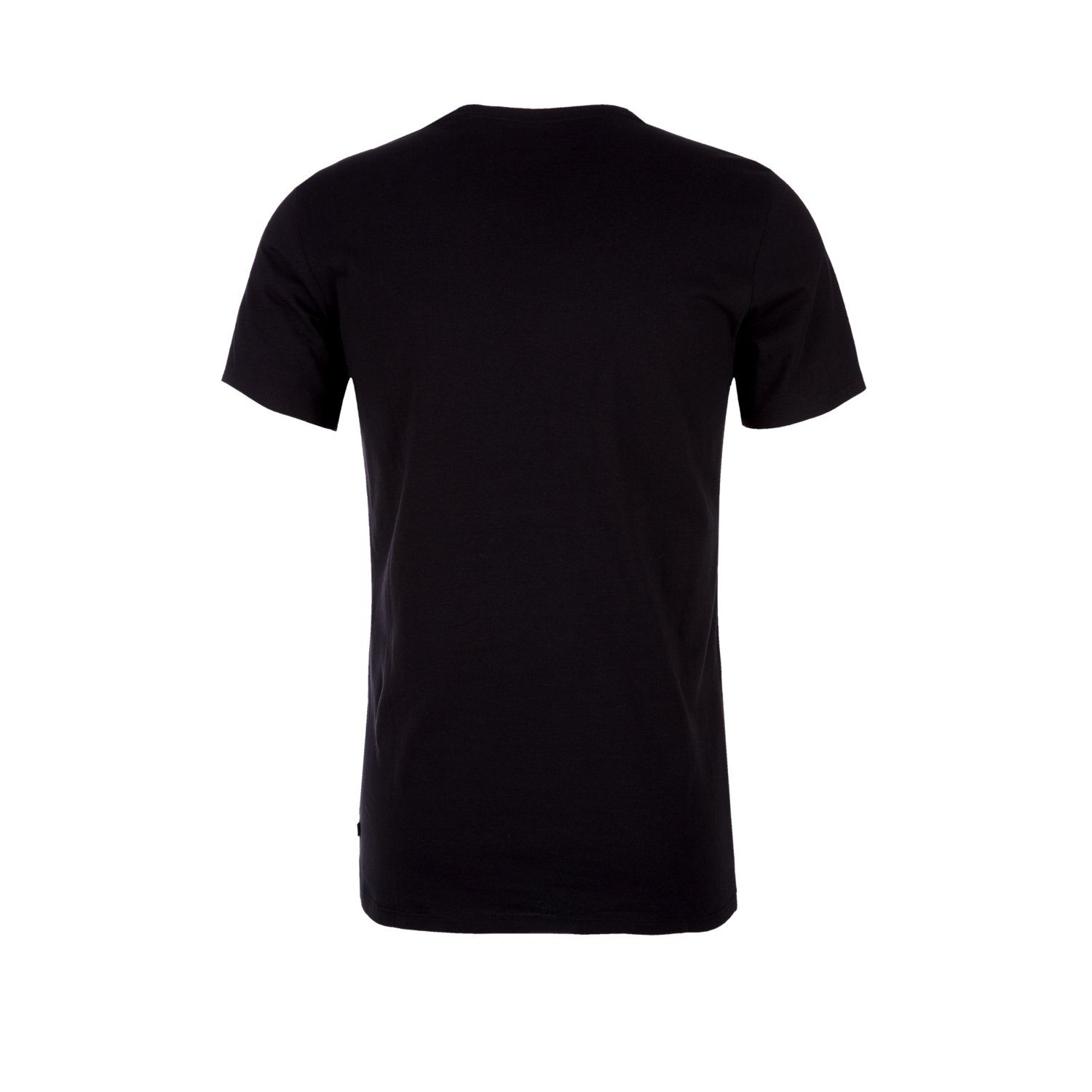 s.Oliver T-Shirt Slim Top mit Schwarz Maverick, Fit, (1-tlg) Print, Gun kurzarm