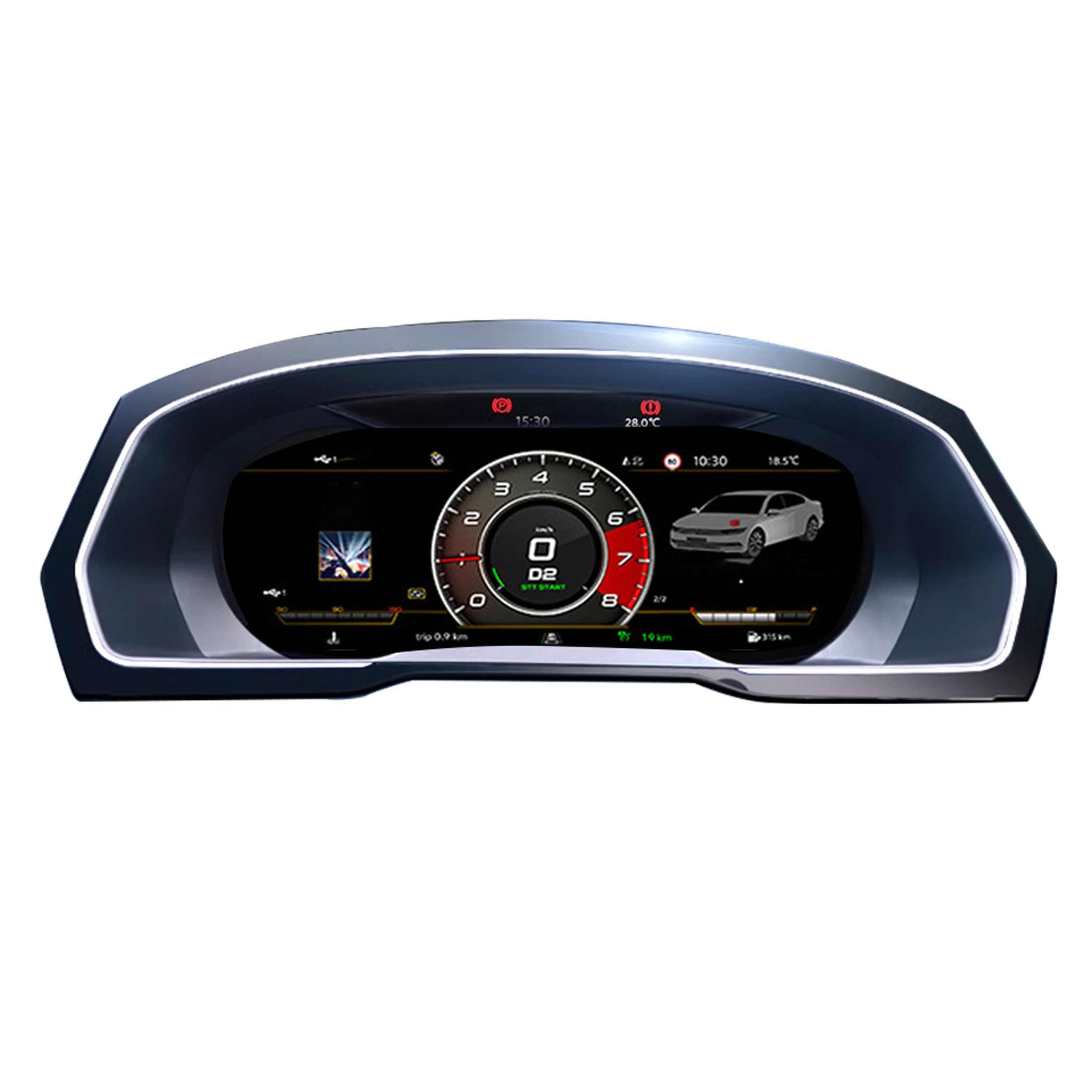 TAFFIO Tachometer Für VW Passat B8 CC Variant Digital Tacho Kombiinstrument LED