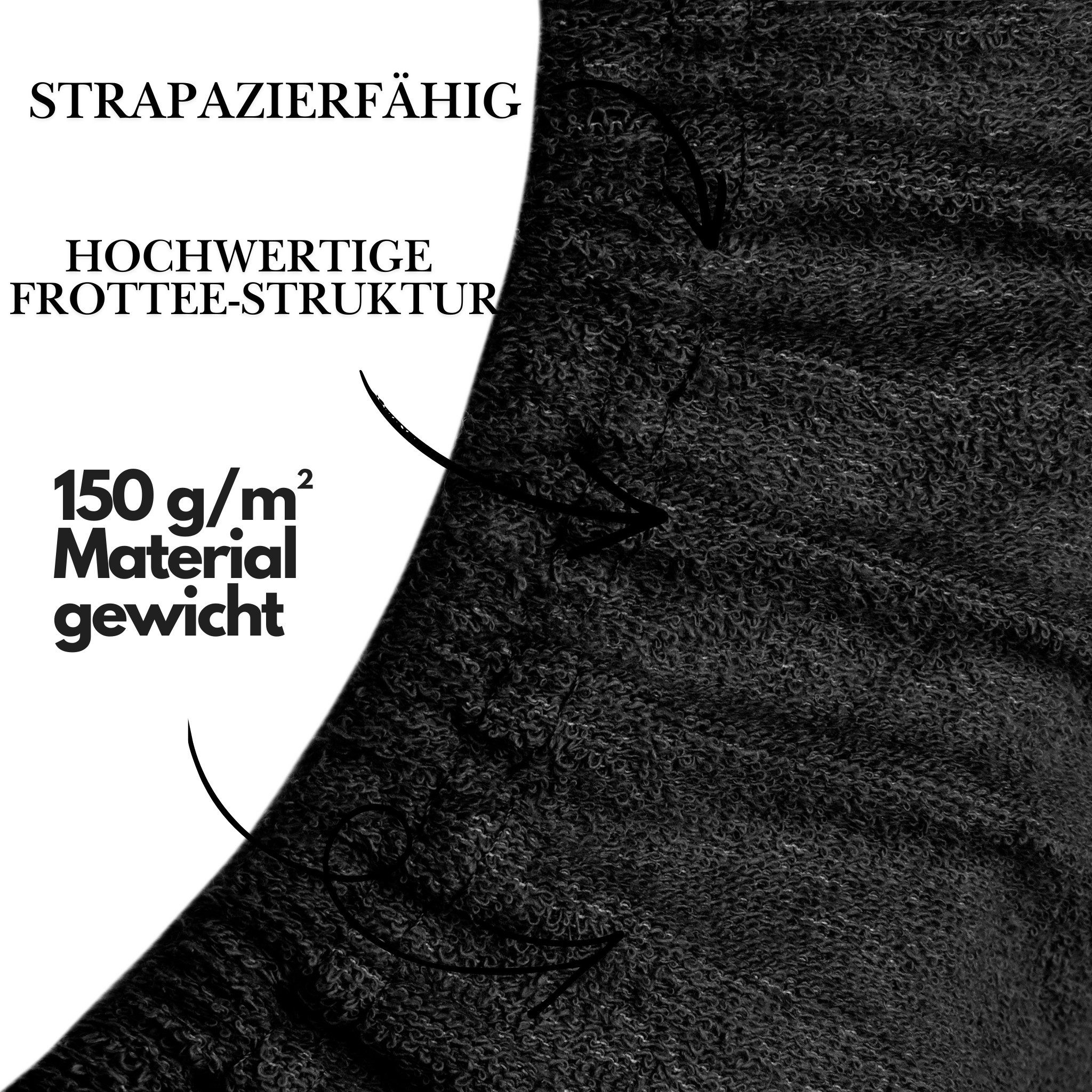 DH DEIN . HAUS Spannbettlaken Frottee SOFT, Baumwolle, Gummizug: rundum, (1 Stück), weich saugfähig atmungsaktiv Rundumgummi formstabil bis 20 cm – Bild 4 von 5