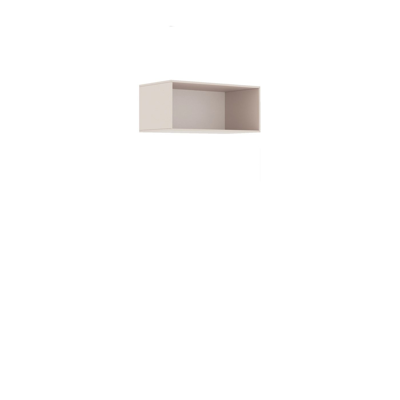 Marmex Möbel Aufsatzschrank TRES 02N Schrankerweiterung 90 x 40 x 51 graubeige cashmere (1-St) Schrankaufsatz, Ankleidzimmer