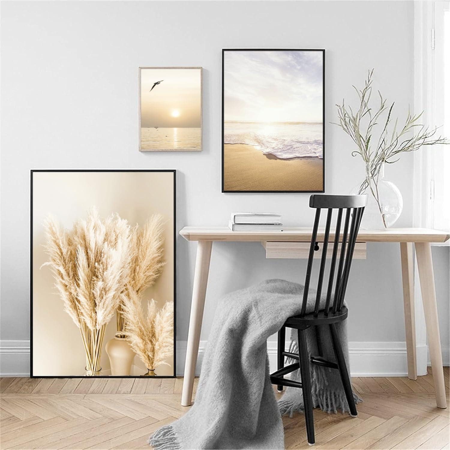 SWECOMZE Poster 3er Poster Set Wohnzimmer Sonnenuntergang Strand Bilder Dek günstig online kaufen