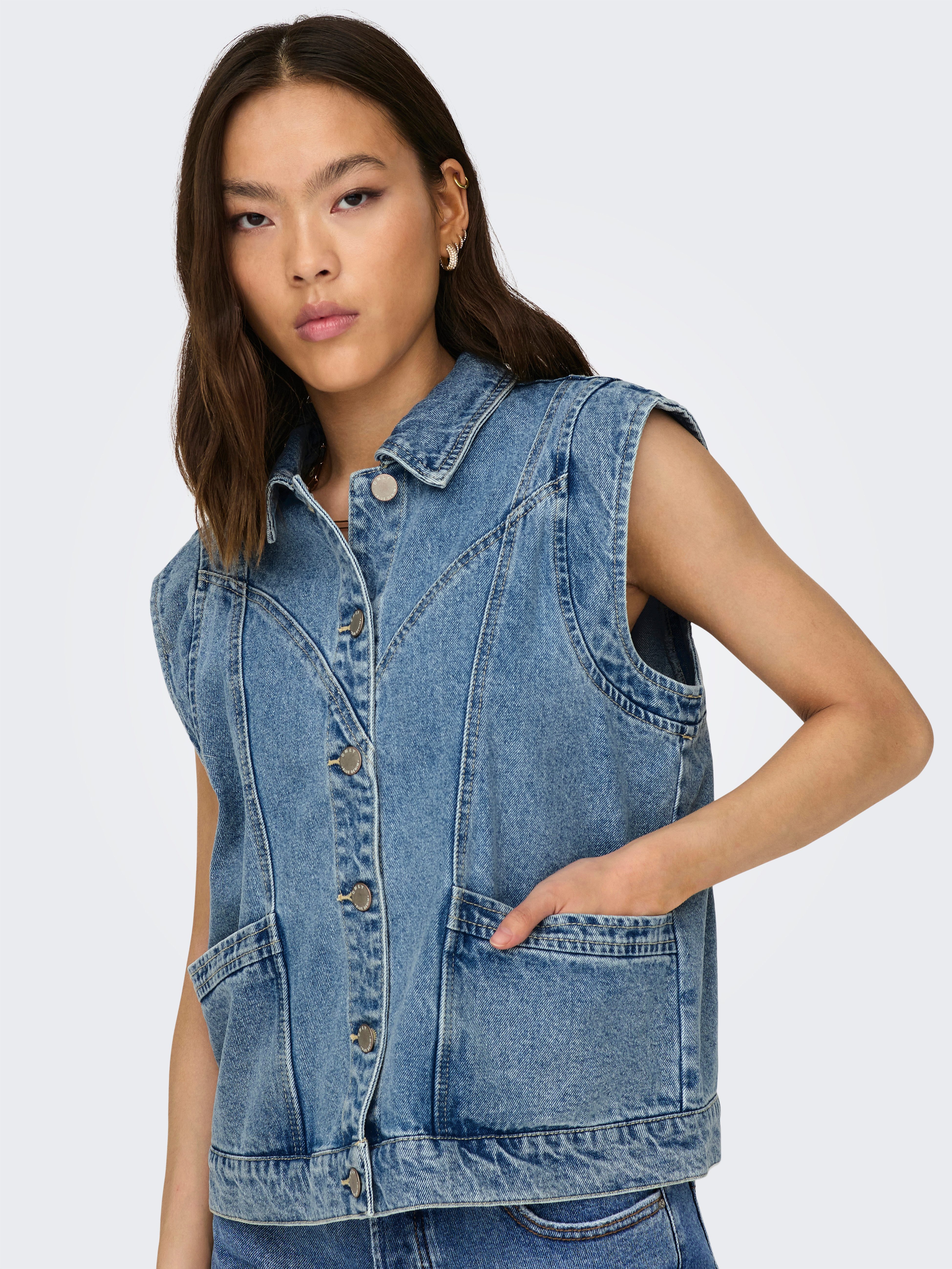 ONLY Jeansweste ONLKENNEDY SL DNM WAISTCOAT BJ NOOS