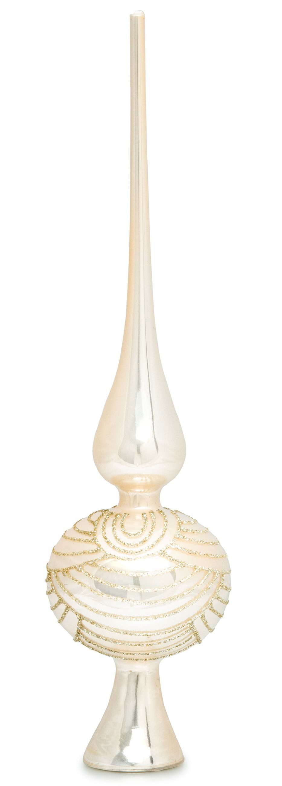 SIKORA Christbaumschmuck SP6 Highlights aus Glas mit Glitzer Verzierung 2 Größen