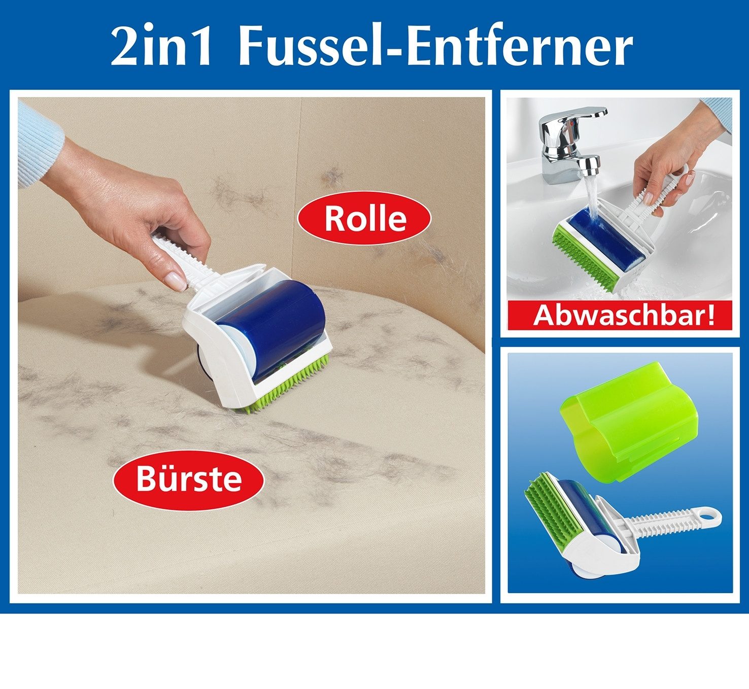 Fusselbürste Fusselkiller Duo abwaschbar mit Hülle