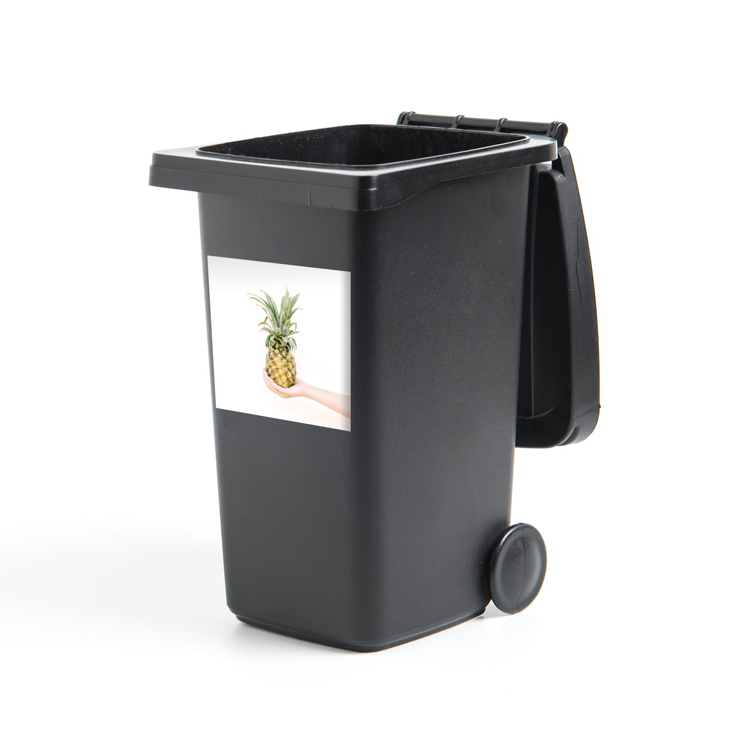 MuchoWow Wandsticker Tropisch - Ananas - Gelb (1 St), Mülleimer-aufkleber, Mülltonne, Sticker, Container, Abfalbehälter