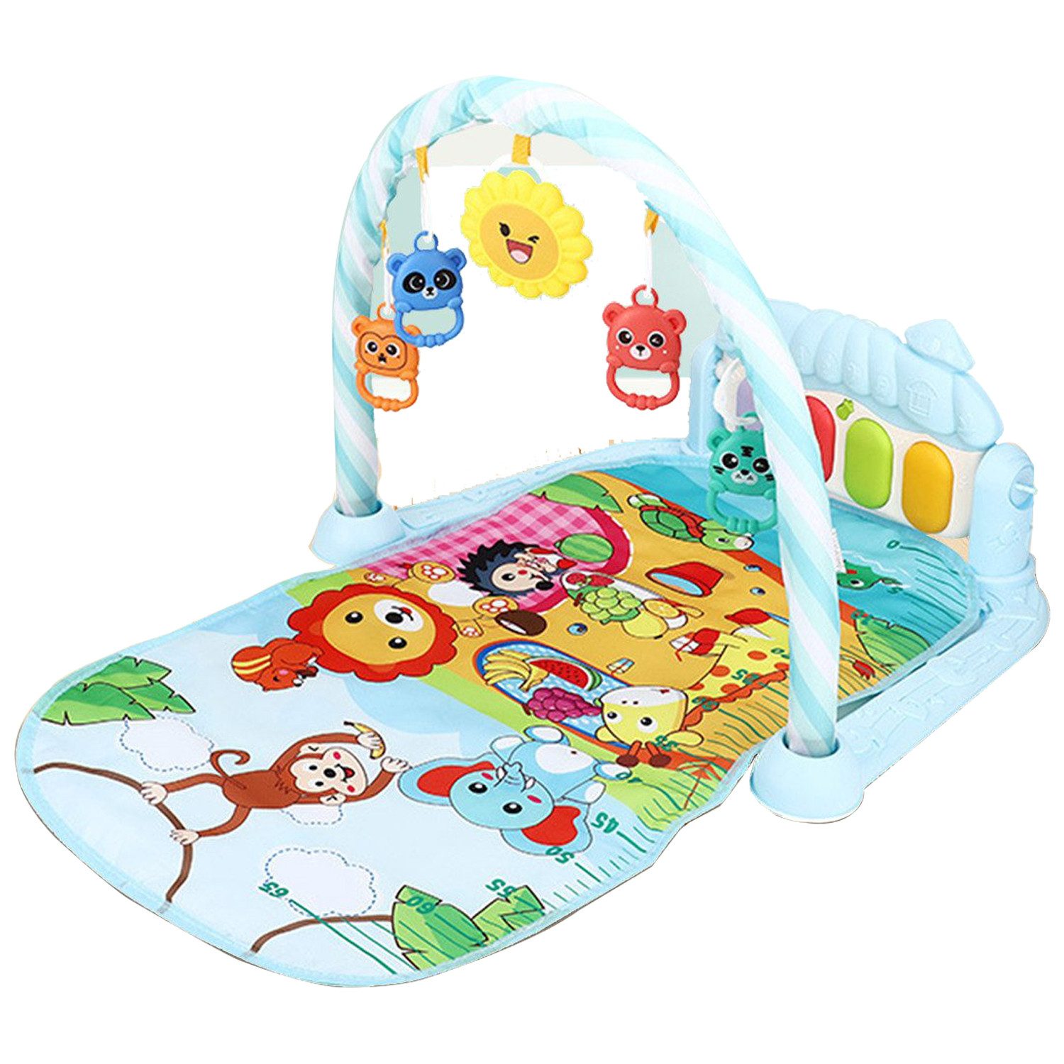 Spielbogen Piano-Gym Spieldecke, Krabbeldecke mit Musik und Lichtern