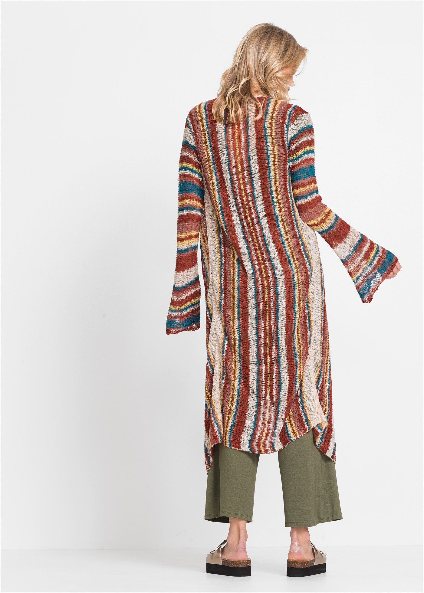 bonprix Strickmantel mit Tulpenärmeln und ohne Verschluss