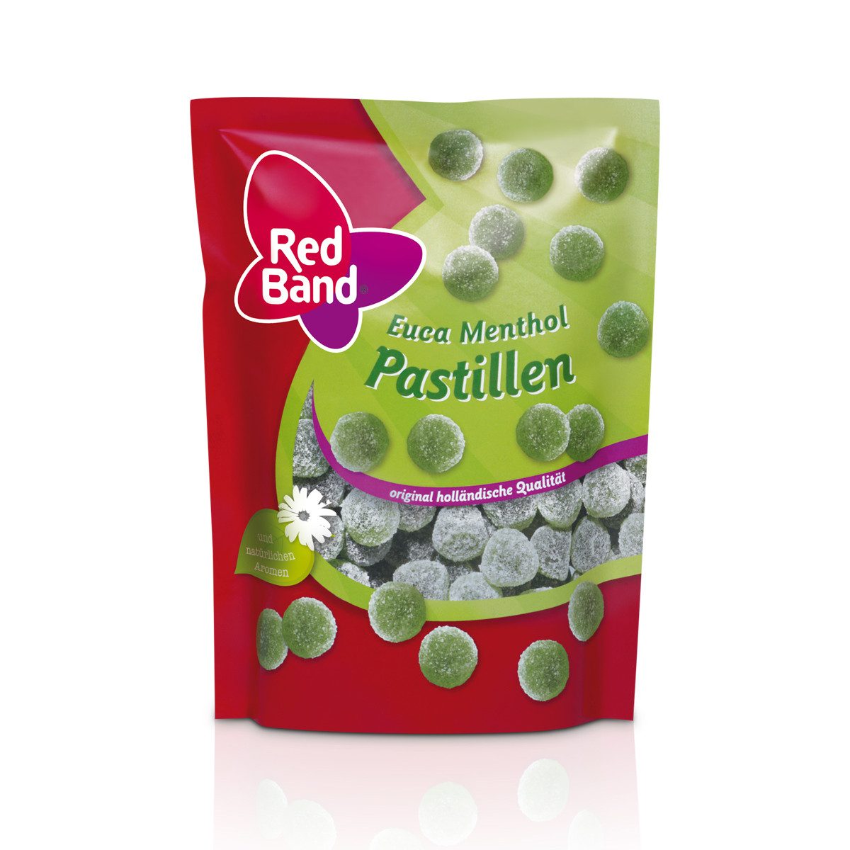 Red Band Süßigkeit, Red Band Euca Menthol Pastillen extrastark und gezuckert 200g