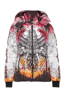 Cipo & Baxx Steppjacke mit knalligem Allover-Print