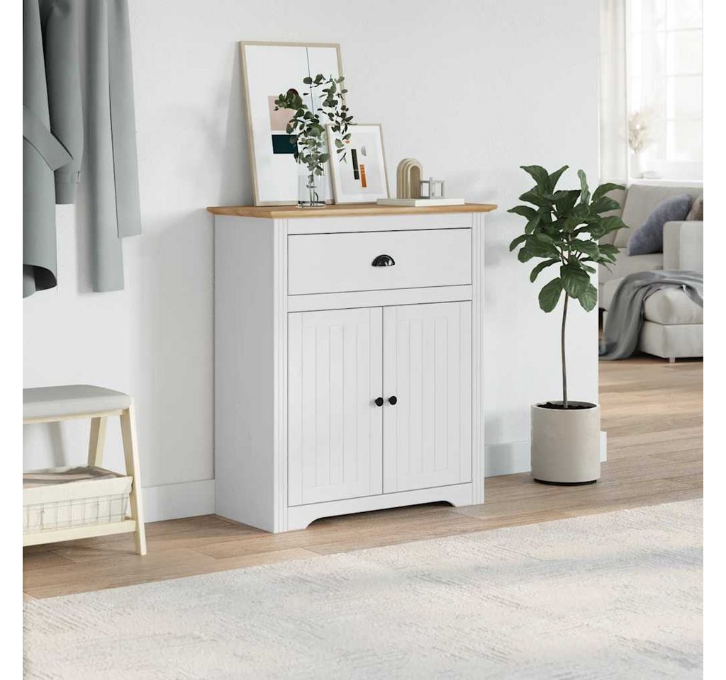Thumbnail - vidaXL Aufbewahrungsbox Flurschrank BODO Weiß und Braun 80x35x90 cm (1 St)