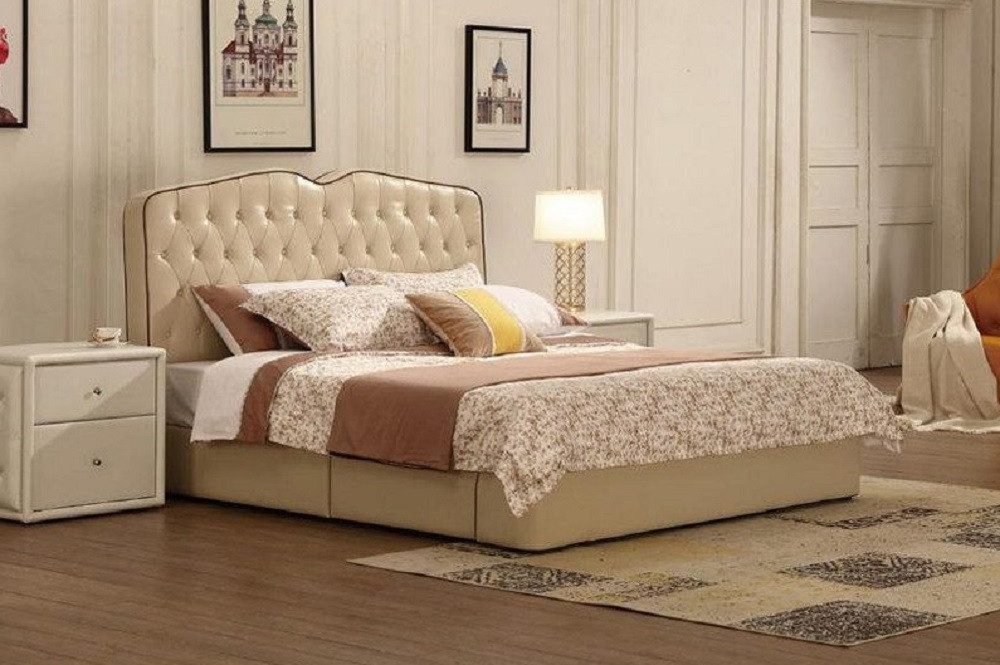 Xlmoebel Polsterbett Luxuriöses Doppelbett im modernen Design Übergröße Leder (Designer Bett 2132), Hergestellt in Europa