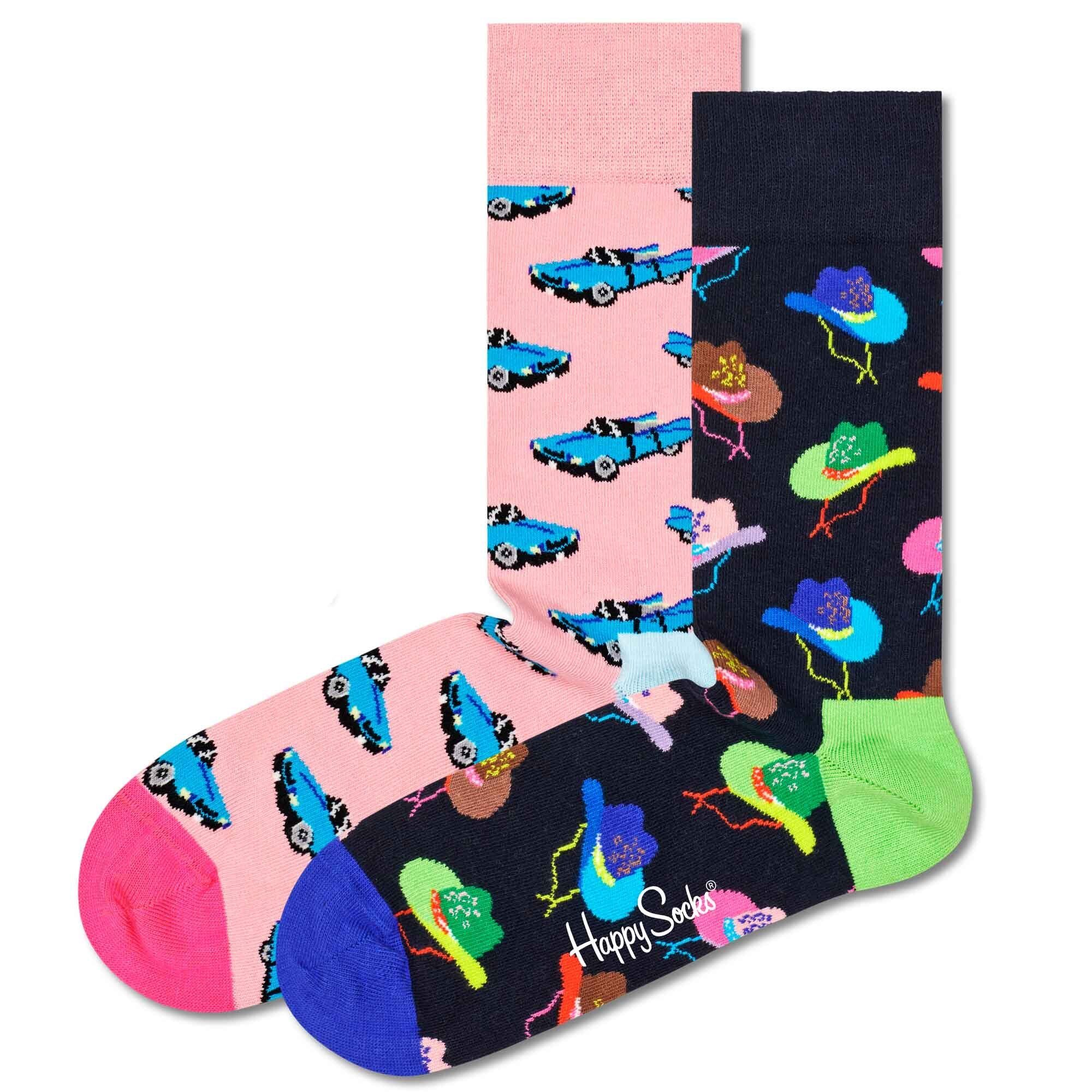 Happy Socks Kurzsocken Unisex Socken, 2er Pack - Geschenkbox, Farbmix High Roller