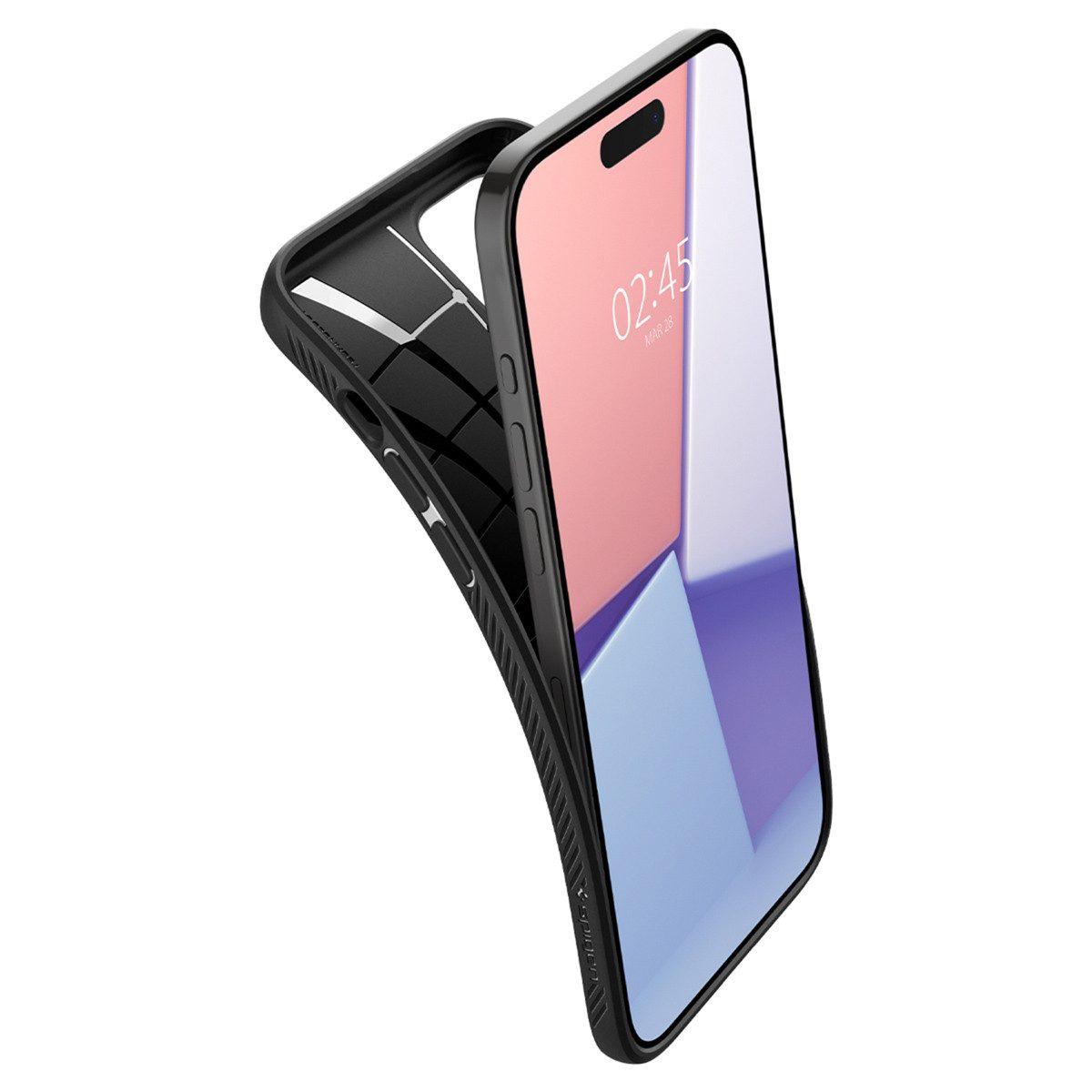 Spigen Backcover Spigen Liquid Air™ Backcover Apple iPhone 15 Pro - Matte Black