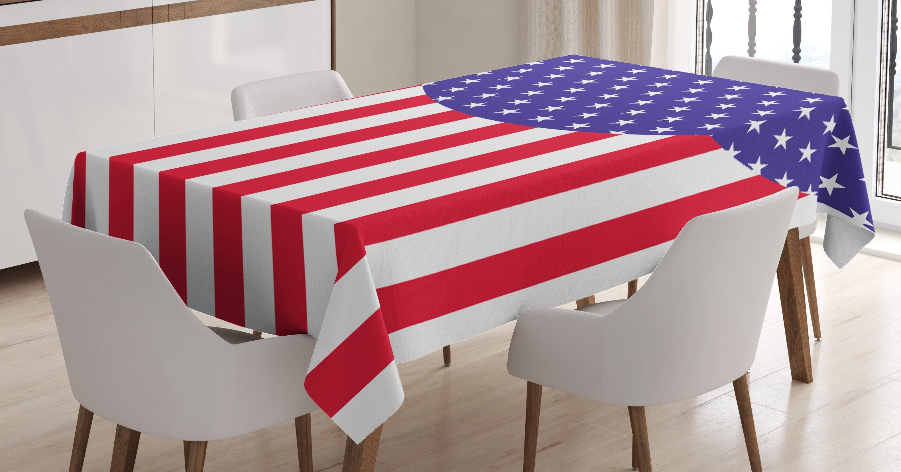 Abakuhaus Tischdecke Farbfest Waschbar Für den Außen Bereich geeignet Klare Farben, Gedenktag amerikanischer Patriotismus
