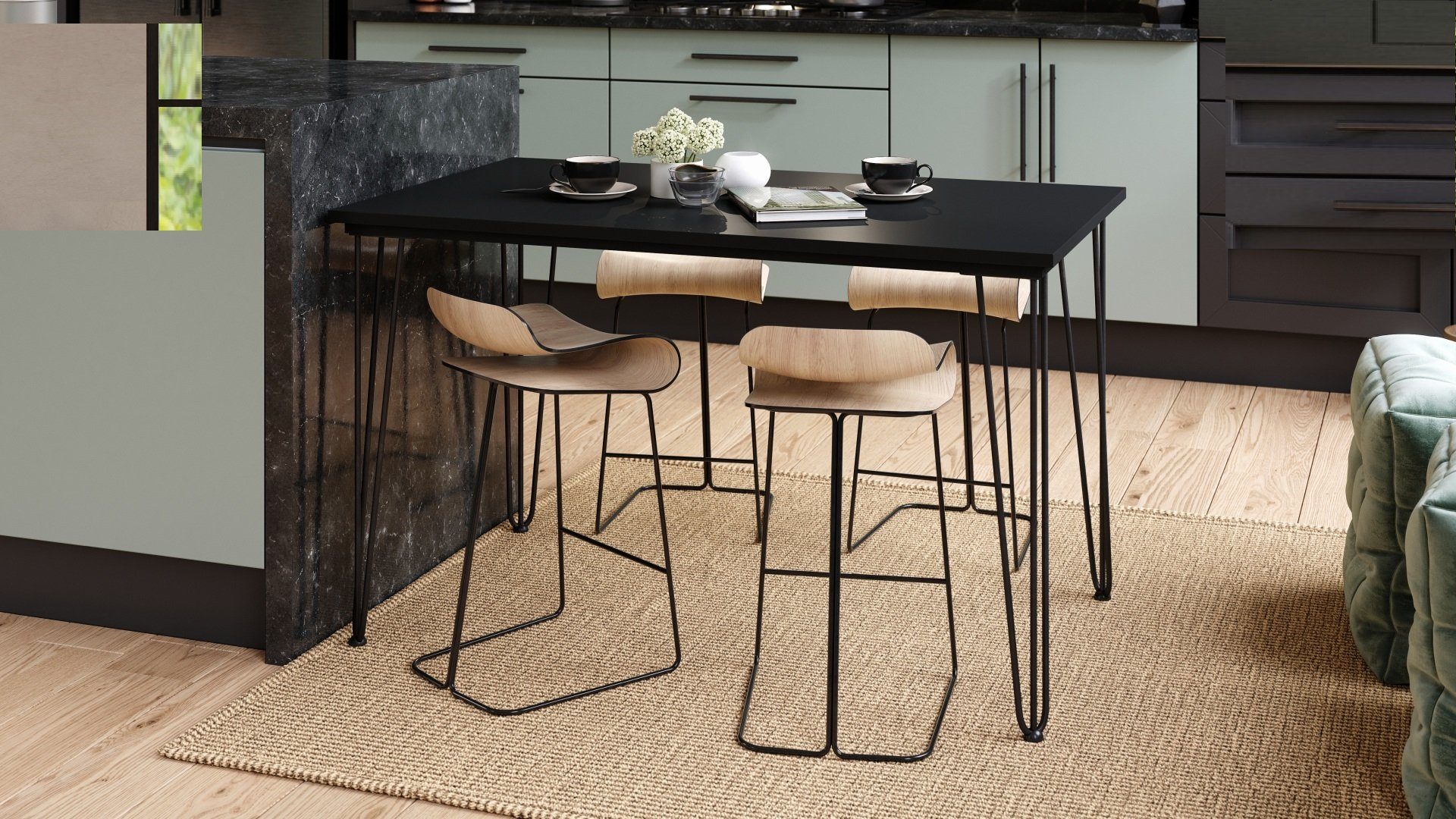 Mazzoni Esstisch Design Hairpin Esszimmer Tisch günstig online kaufen