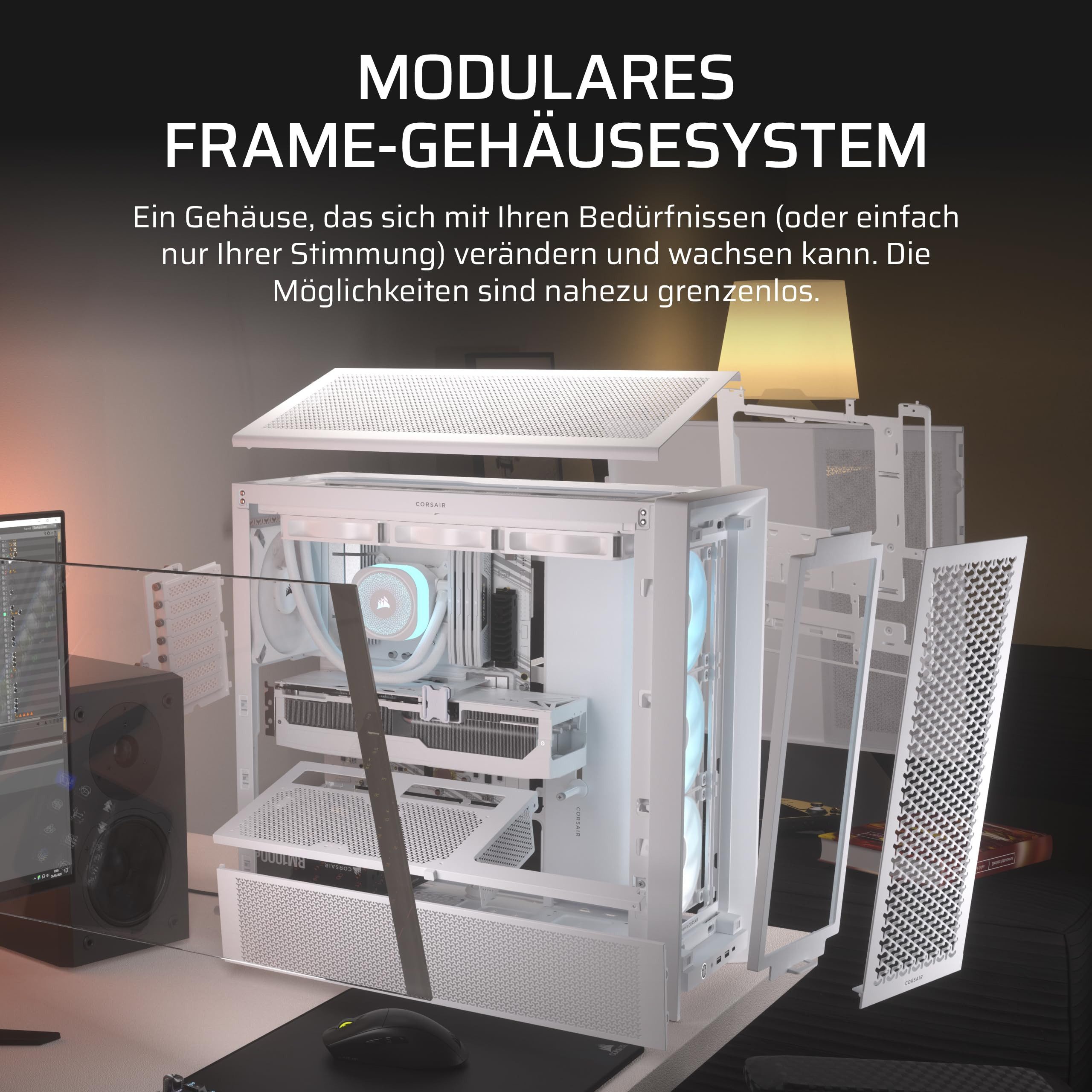 Corsair Computer-Kühler FRAME 4000D RS ARGB, Vollmodulares Design, integrierte ARGB-Beleuchtung