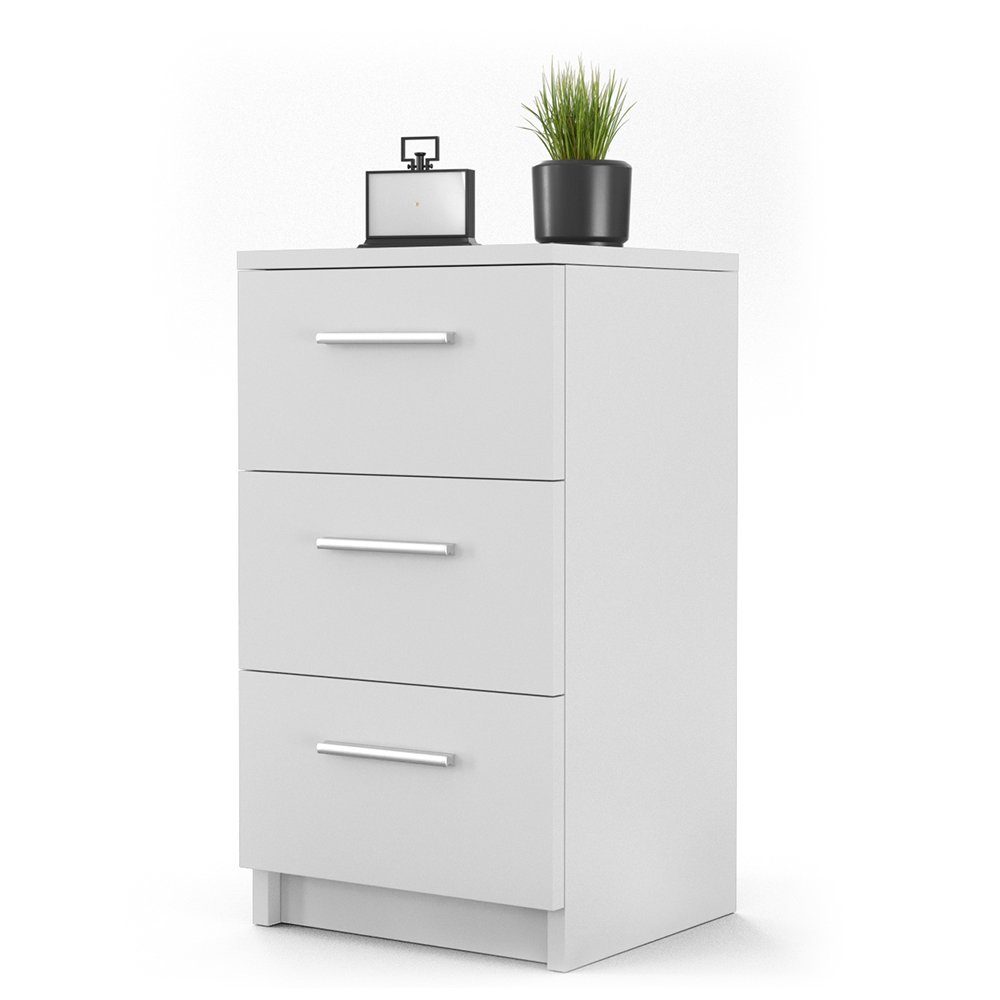Vicco Nachtkommode, Weiß, 38 x 66 cm (1 St), Platzsparend