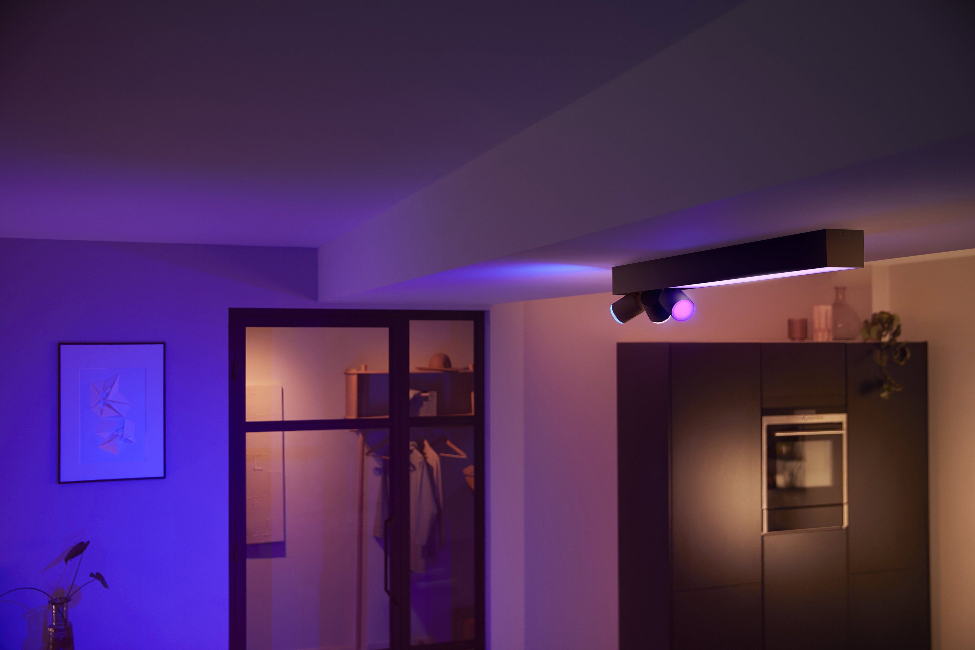 Philips Hue LED Lampen App, Centris, Lampeneinstellungen einzeln wechselbar, Individ. der Farbwechsler, anpassbar Hue Deckenspot mit LED