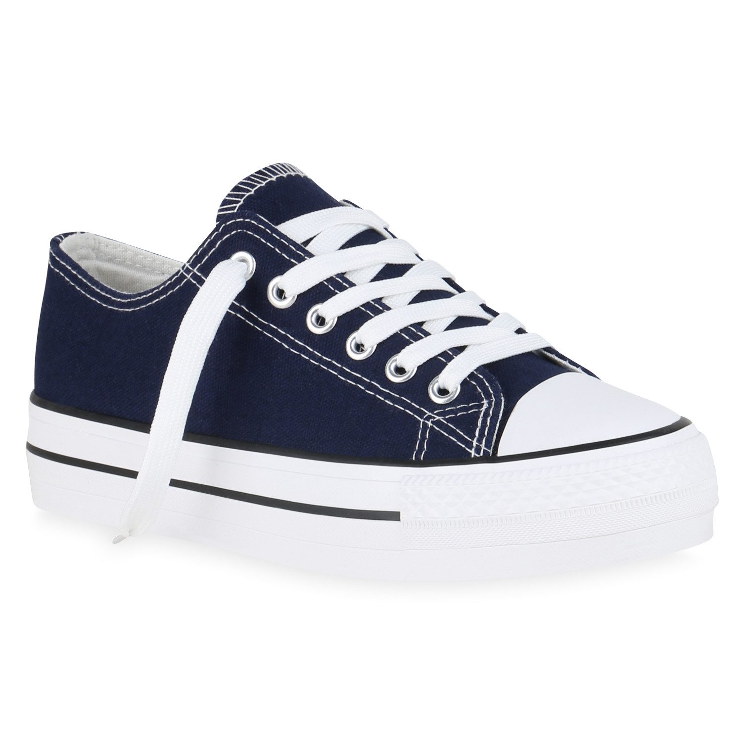 VAN HILL 825894 Plateausneaker Damen Plateau Sneaker Turnschuhe Schnürer Ba günstig online kaufen