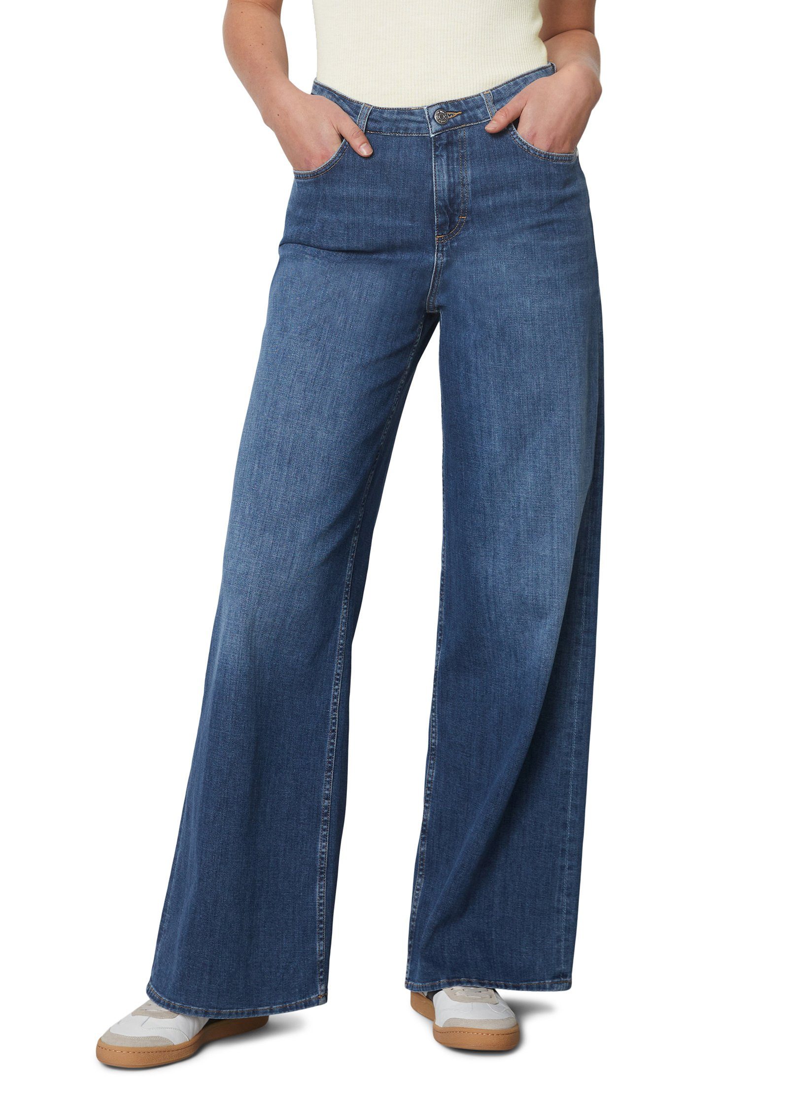 Marc O'Polo Straight-Jeans aus Cashmere Touch Denim