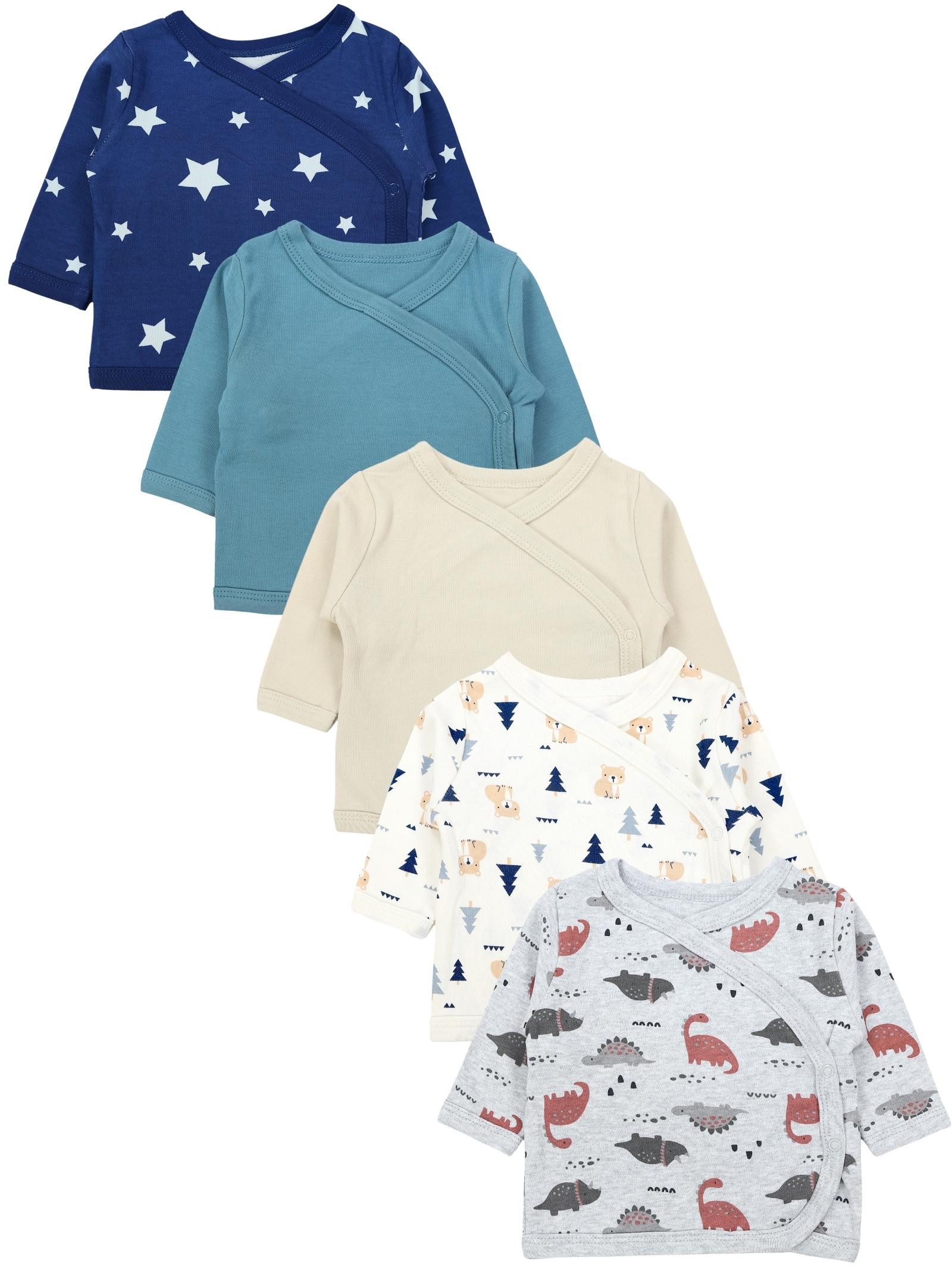 TupTam Wickelshirt TupTam Baby Jungen Langarm Wickelshirt Baumwolle 5er Set