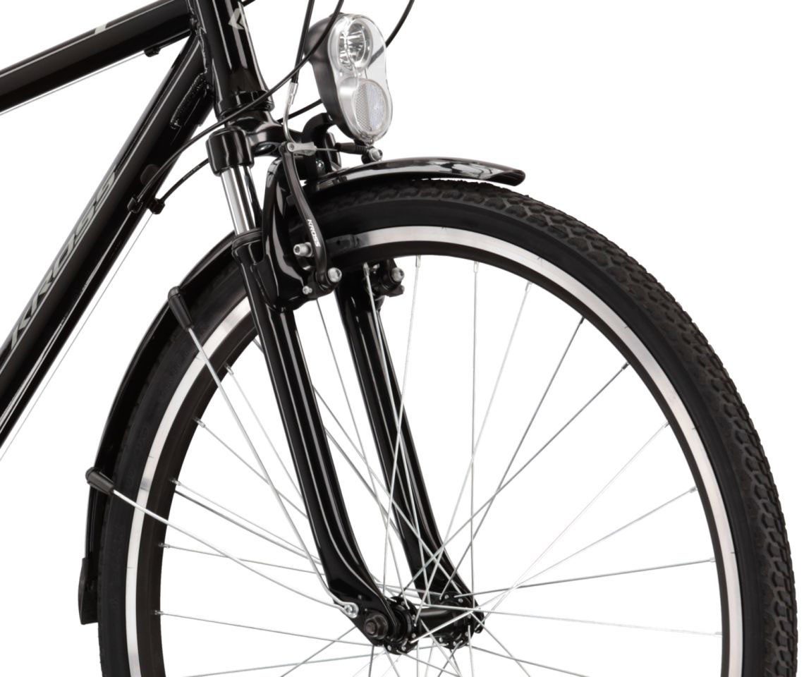 Kross Trekkingrad KROSS Trekkingrad Trans 1.0 28" schwarz, 21 Gang RDM41 Schaltwerk, Kettenschaltung