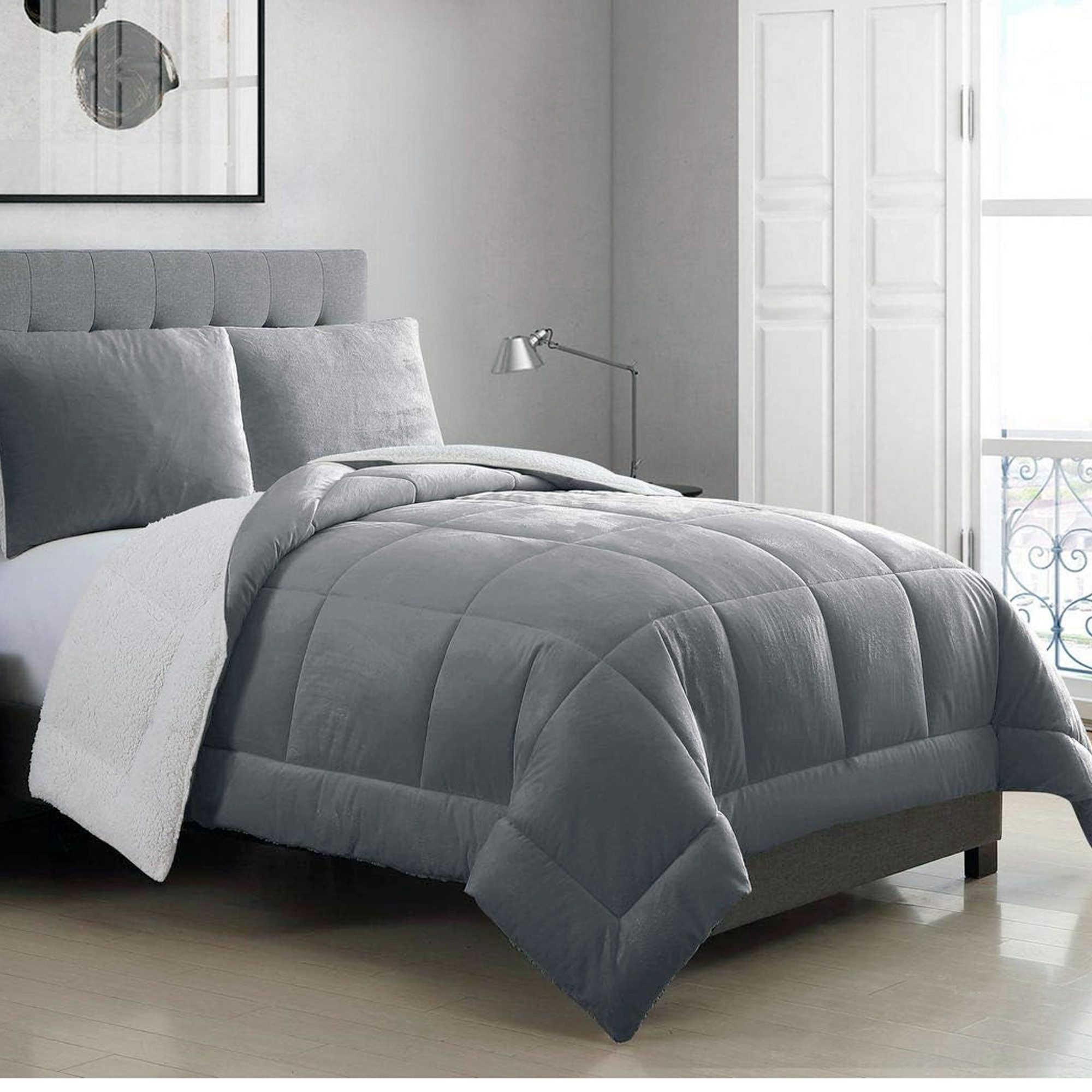 Wohndecke Sherpa Fleecedecke,Bettdecke 135x200cm,200x200cm Steppdecke, ibet günstig online kaufen