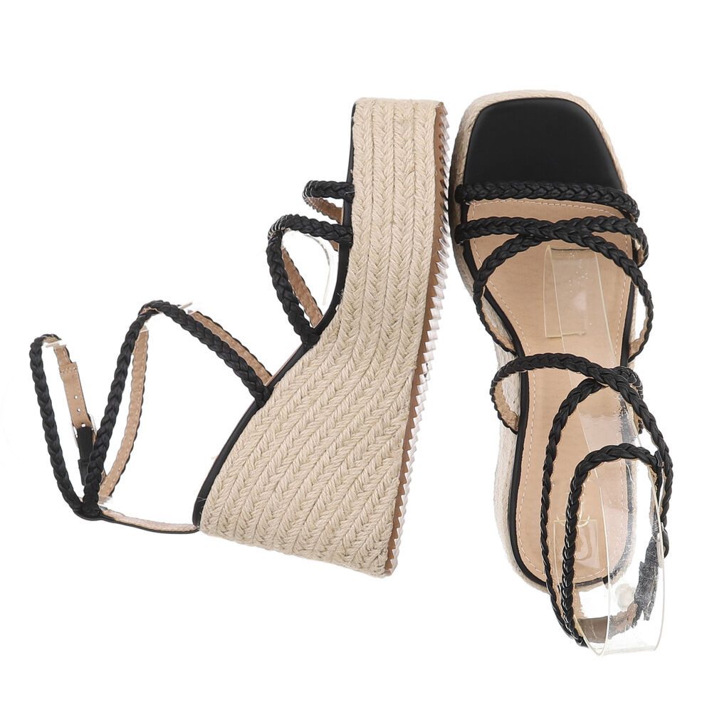Ital-Design Wedge-Sandalen mit geflochtenen Riemen für Damen Plateausandale günstig online kaufen