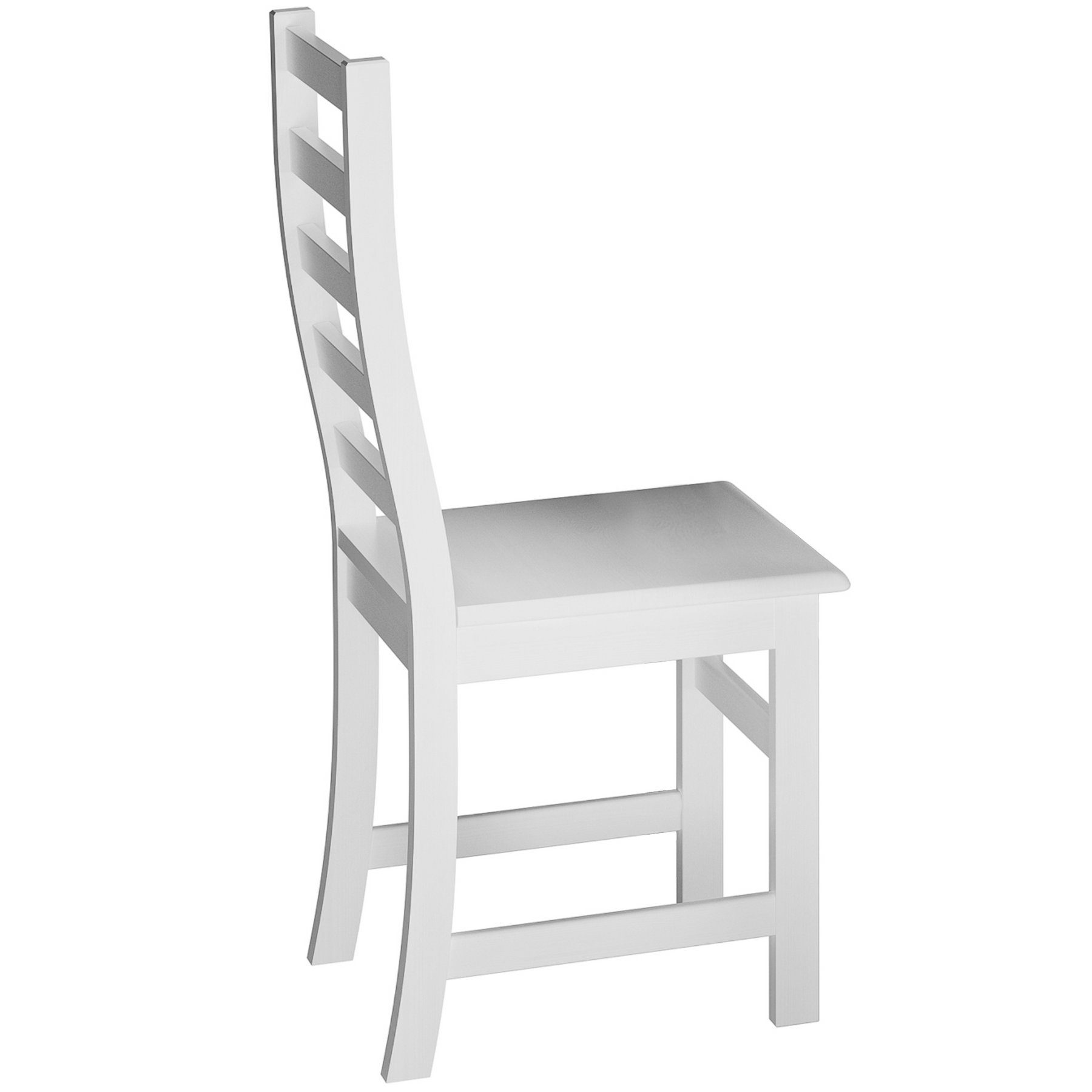 Massivholzstuhl Stuhl Weißer Esszimmerstuhl Esszimmerstuhl ERST-HOLZ Eris Küchenstuhl