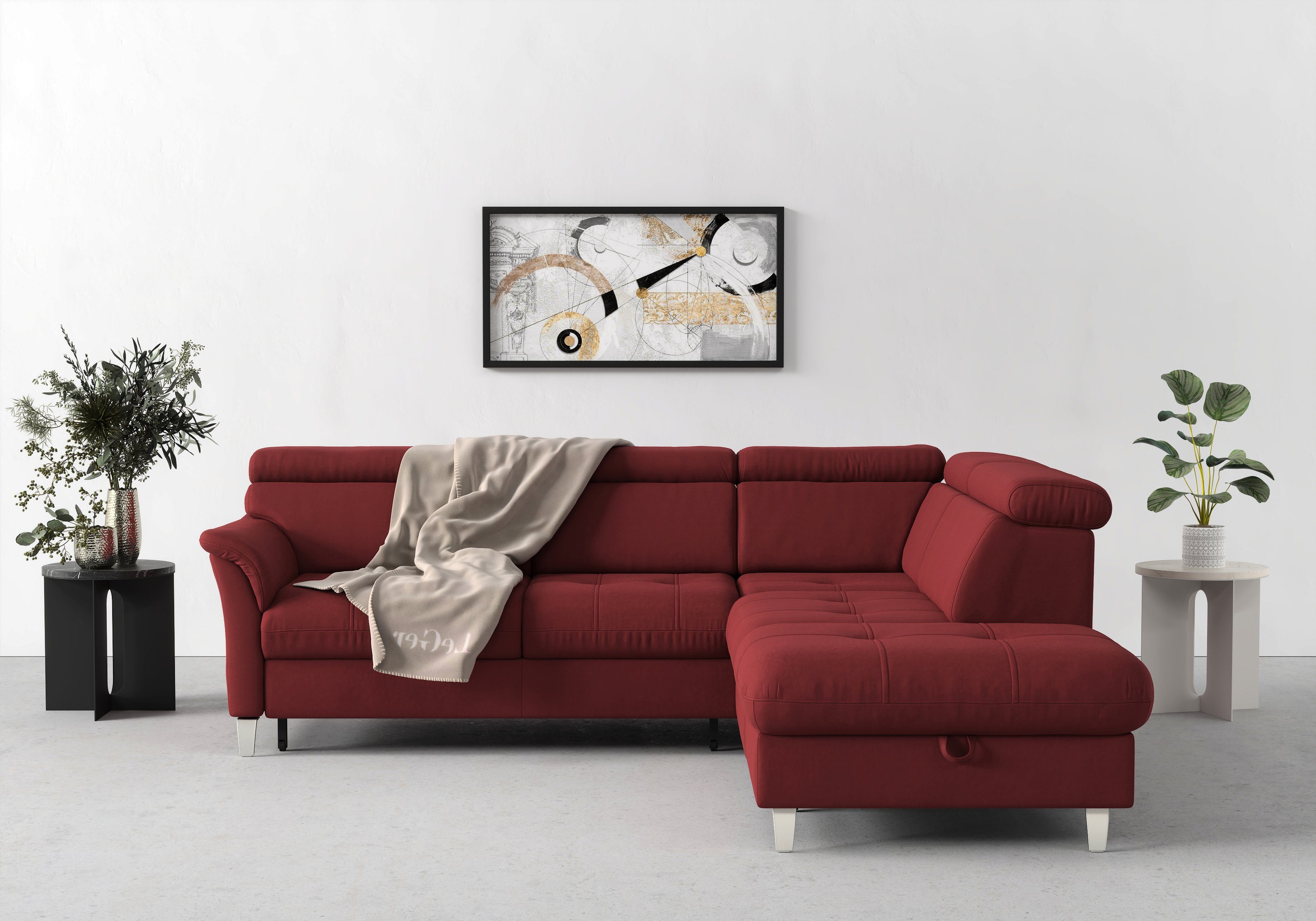 sit&more Ecksofa Marano L-Form, inklusive Kopfteilverstellung, günstig online kaufen