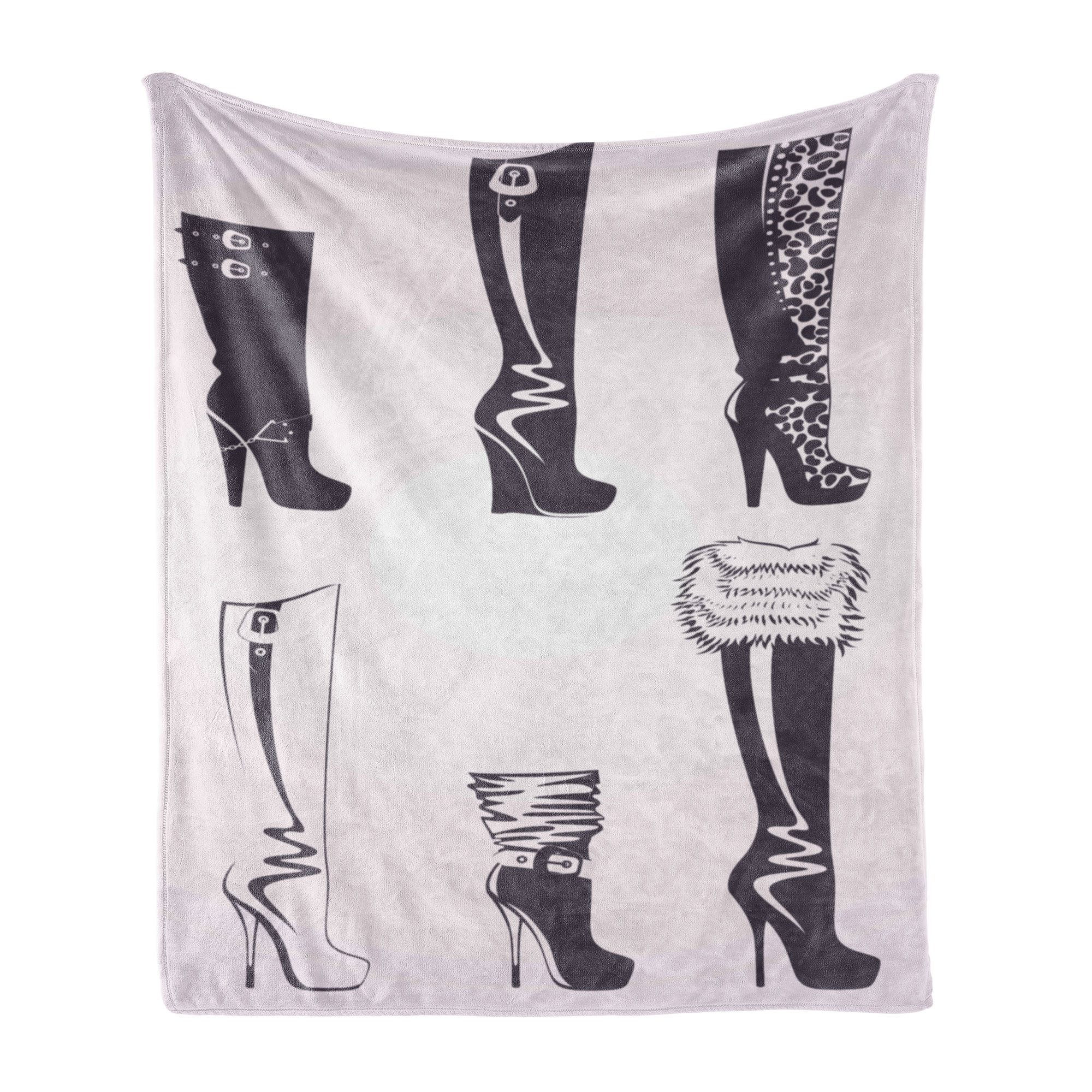 Wohndecke Gemütlicher Plüsch für den Innen- und Außenbereich, Abakuhaus, High Heels High Heel Stiefel