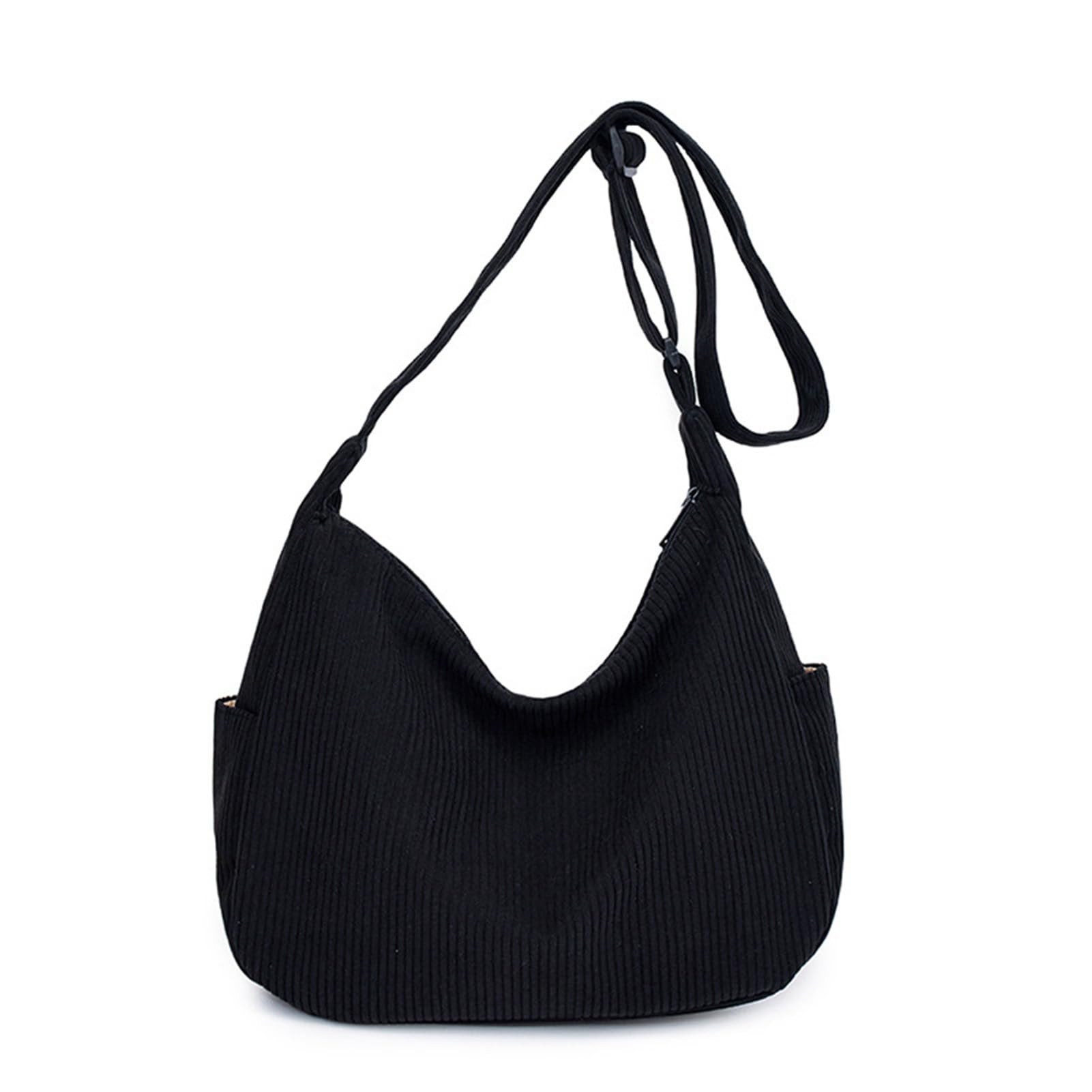 Zaewry Schultertasche Unisex Umhängetasche Cord Tasche Halbmond Tasche Hobo Bag (Damen Shopper Tasche Crossbody Bag Stofftasche Strandtasche), für Alltag College Büro Schule Arbeit Reisen Einkaufe