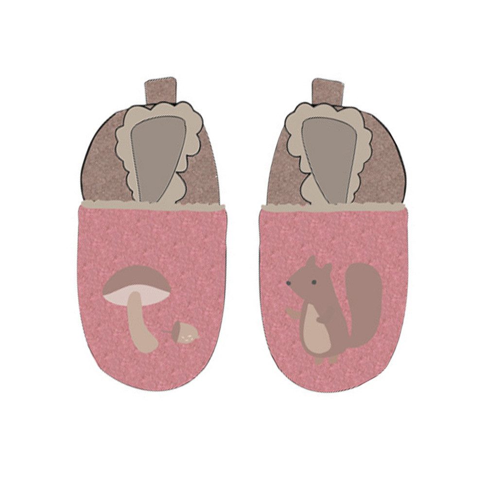 MAXIMO Ходунки Eichhörnchen Anti-Rutsch-Sohle, Futter Kunstfell Hausschuh (0-tlg) Wollfleece