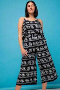 Studio Untold Culotte Culotte weites Bein High Waist Elefanten Print