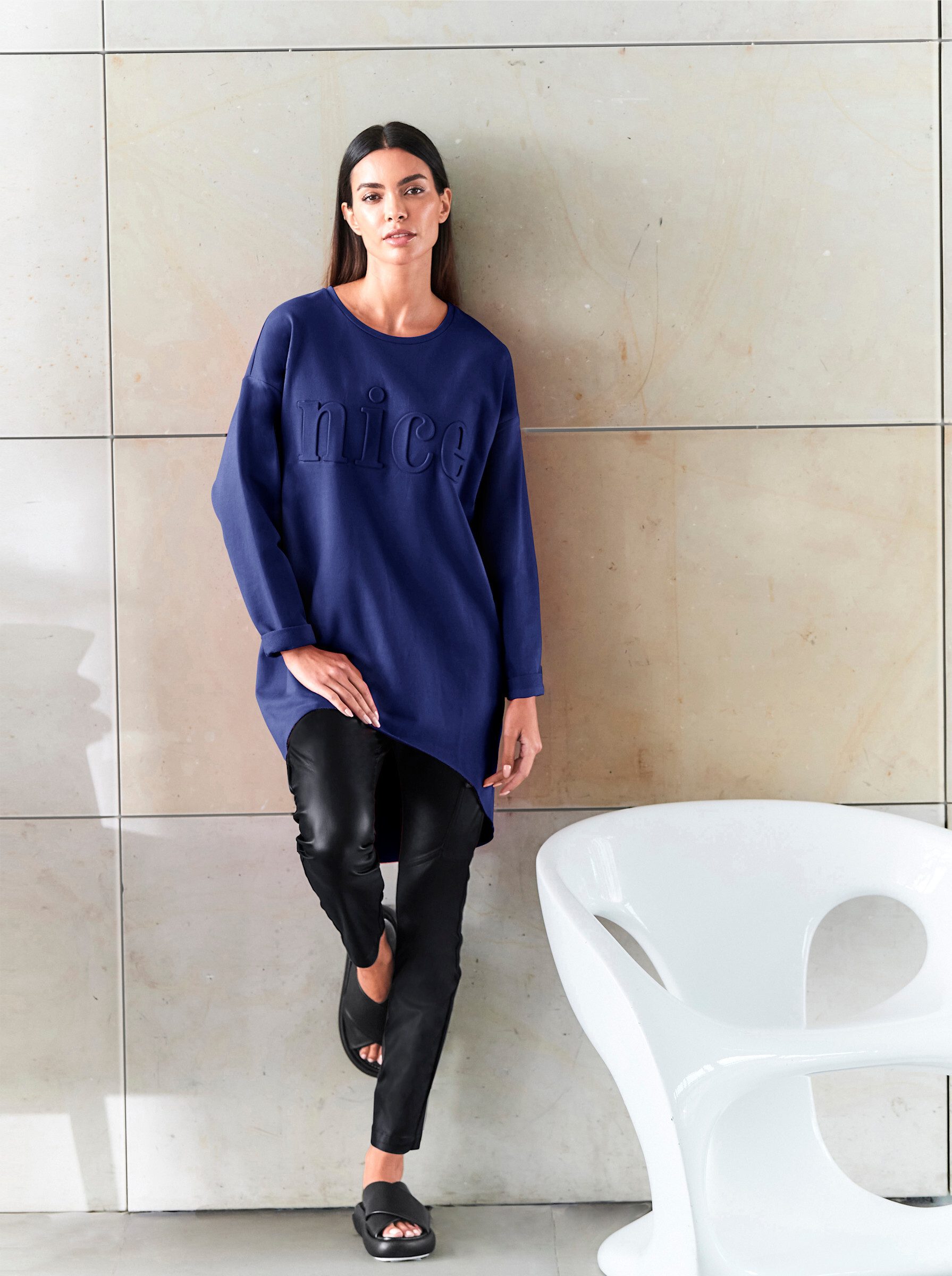 heine T-Shirt Longshirt Langarm
