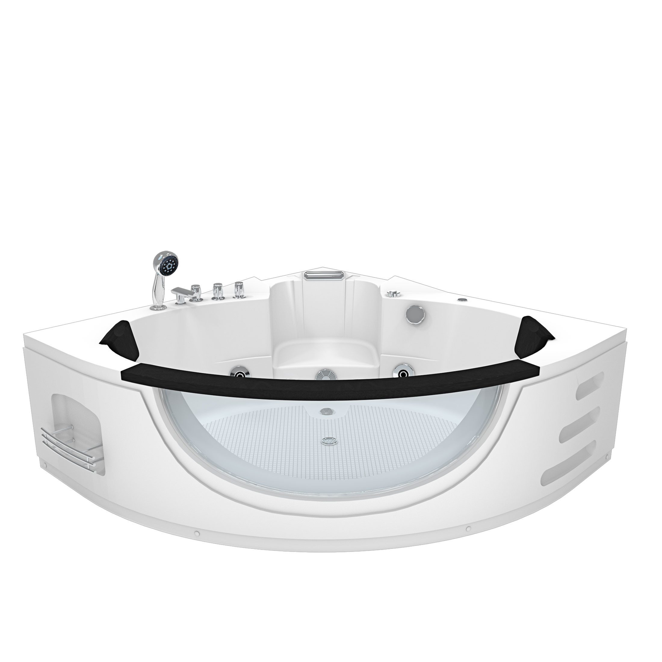 AcquaVapore Whirlpool-Badewanne Whirlpool Pool Badewanne Wanne W06 152x152cm, (1-tlg), mit Ablaufgarnitur