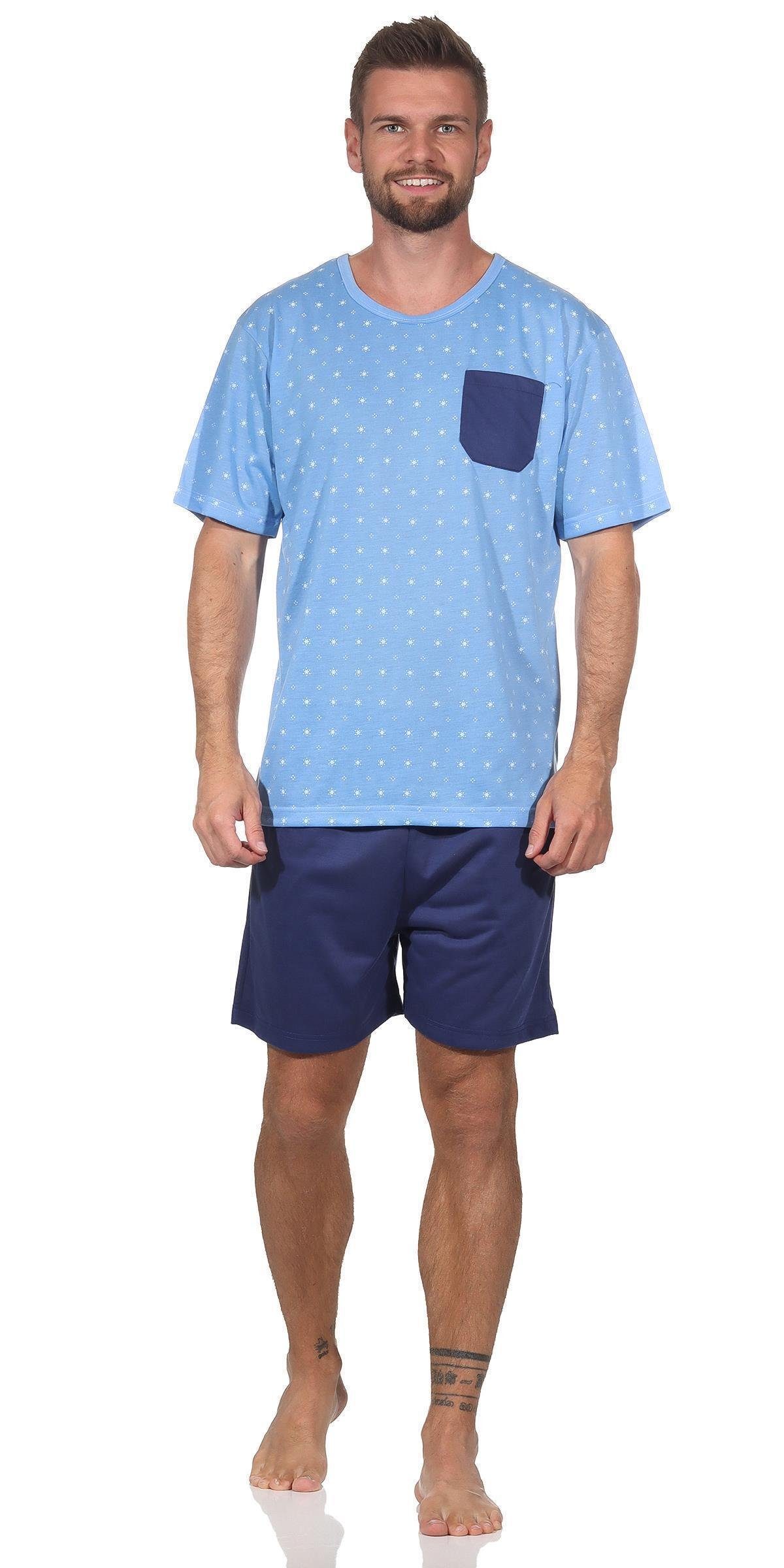 EloModa Capri-Pyjama Herren Pyjama Short und T-Shirt Schlafanzug, Gr. M L XL XXL (2 tlg)