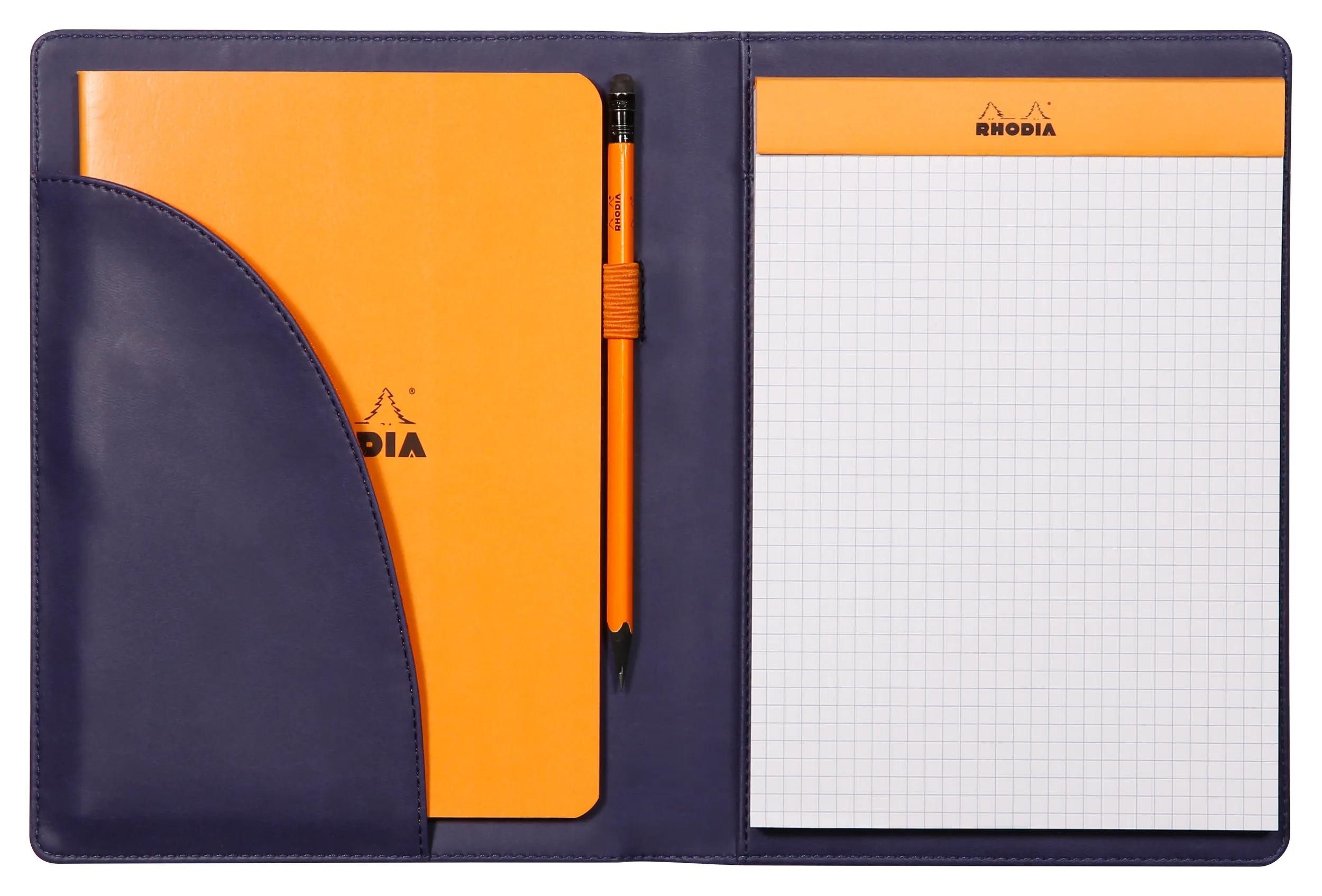 Rhodia Organisationsmappe Mappe Block oder Notizheft A5 N16 17,5x23,5cm Mitternachtsblau 216005C, Mappe für Block/Notizheft
