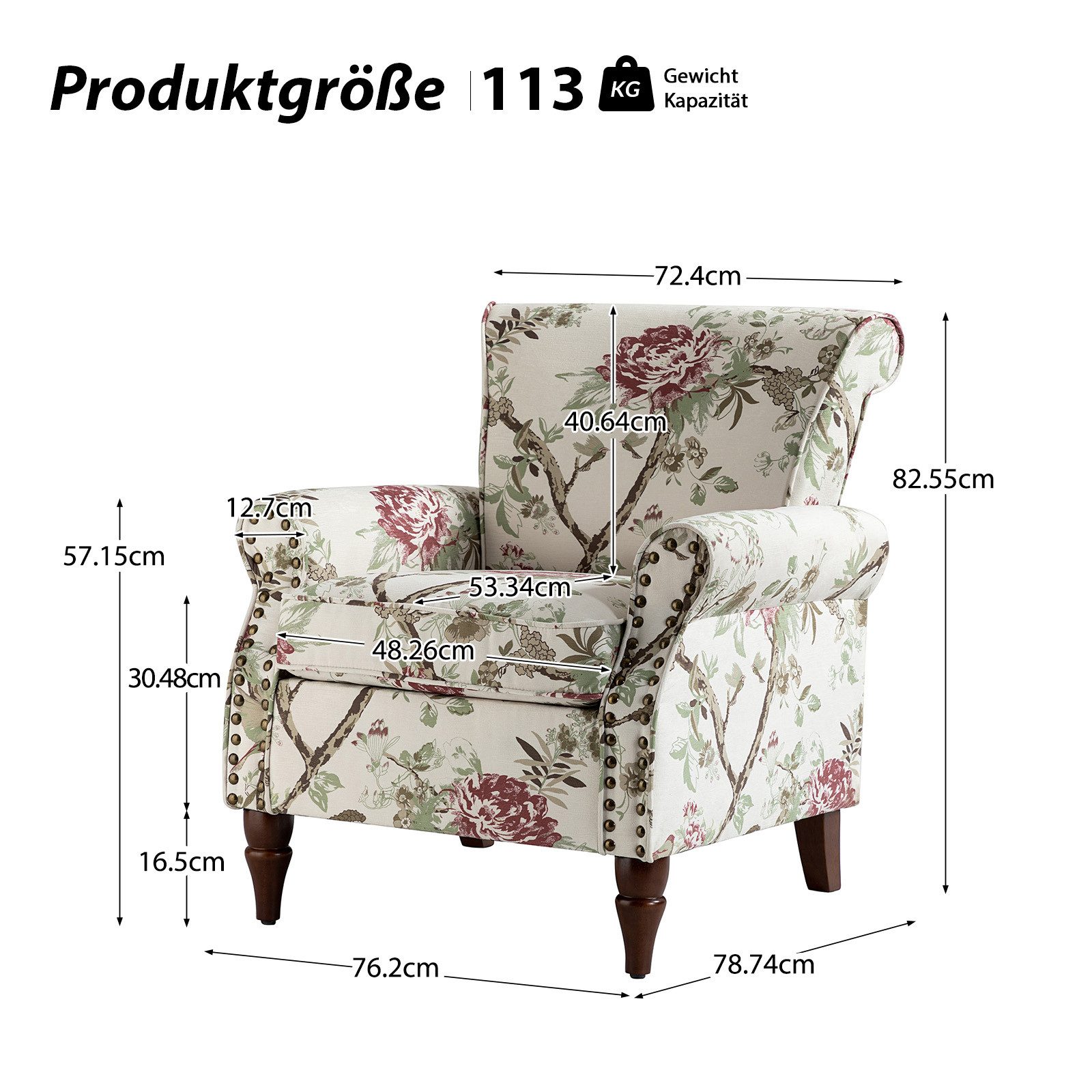 HULALA HOME Sessel Polstersessel Armlehnensessel mit günstig online kaufen