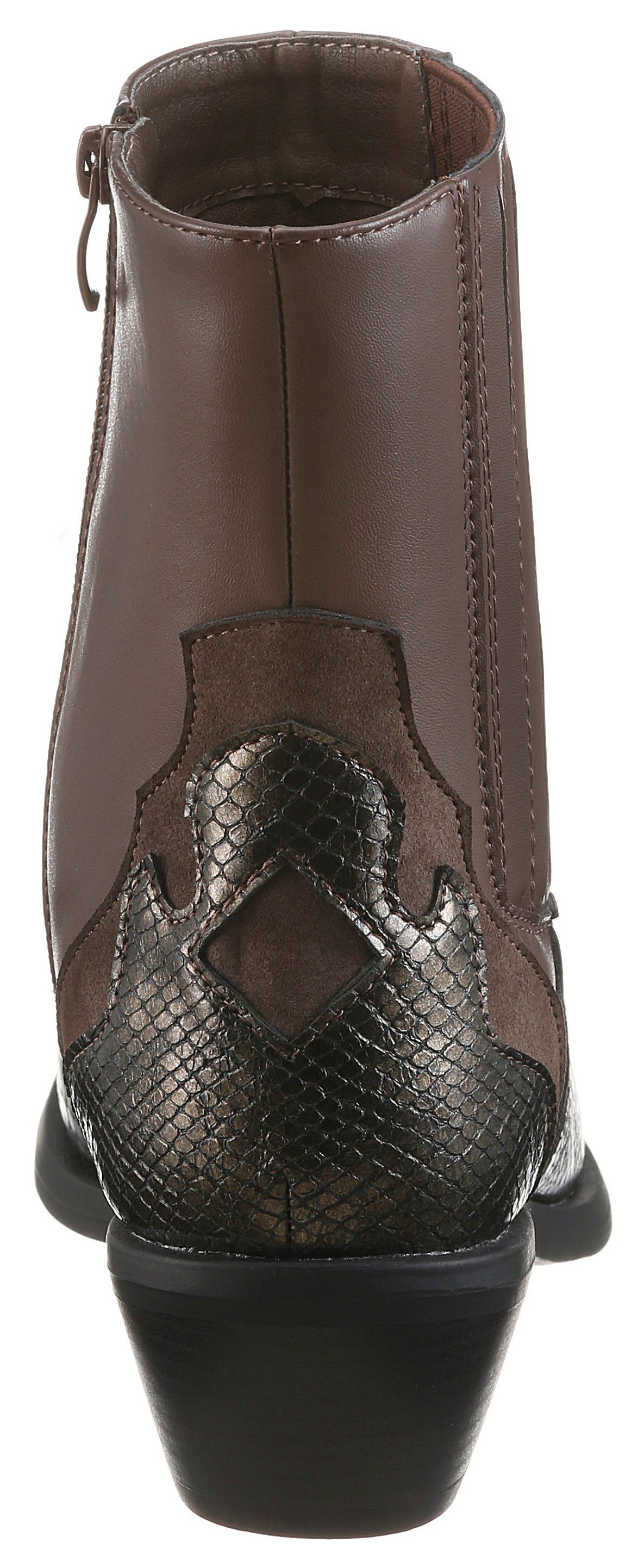 Aniston SHOES Westernstiefelette Cowboystiefelette mit Stretch - NEUE KOLLEKTION – Bild 3 von 5