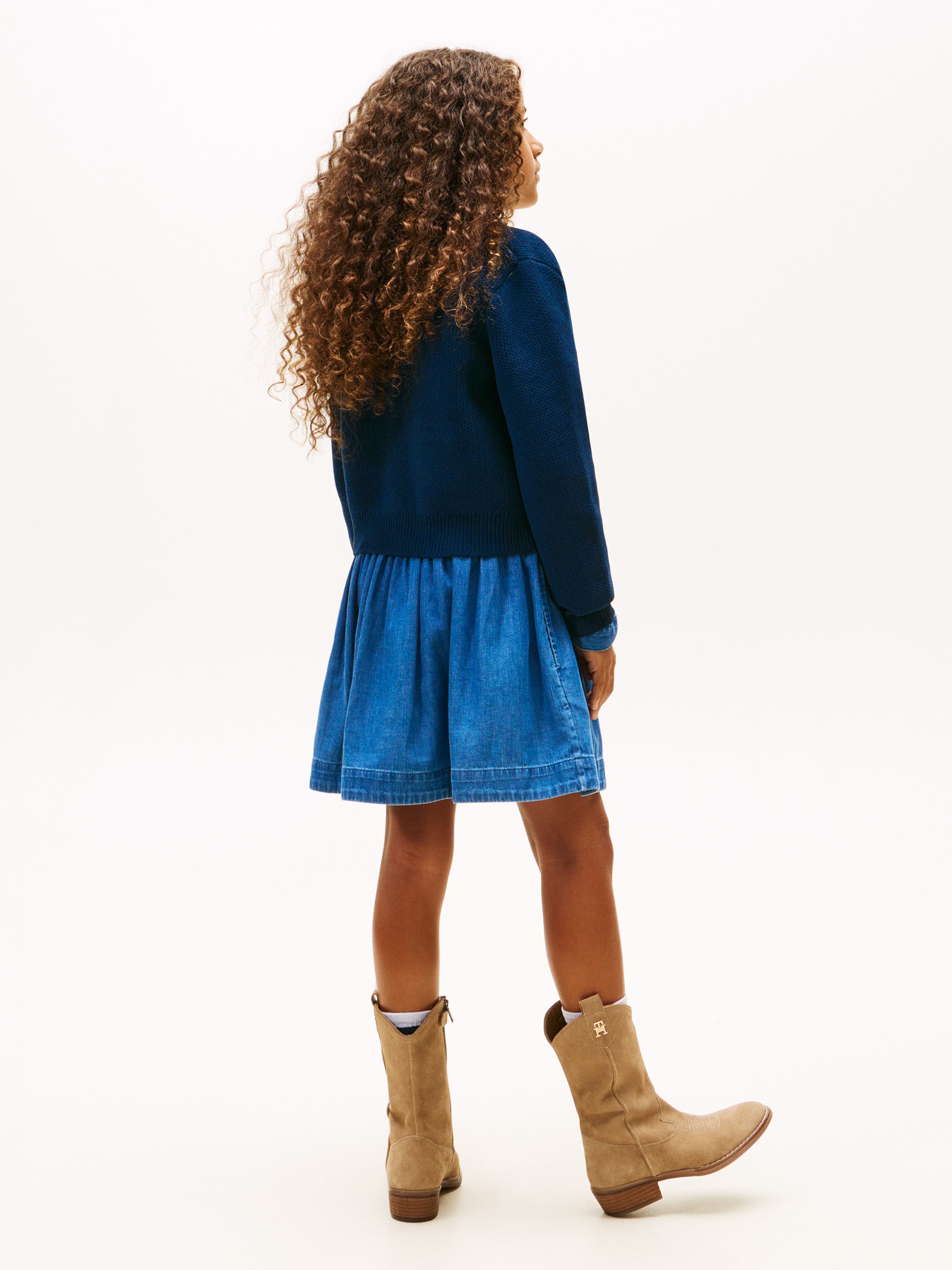 Tommy Hilfiger Strickjacke CHENILLE CARDIGAN Regular fit, für Kinder bis 16 Jahre – Bild 5 von 5