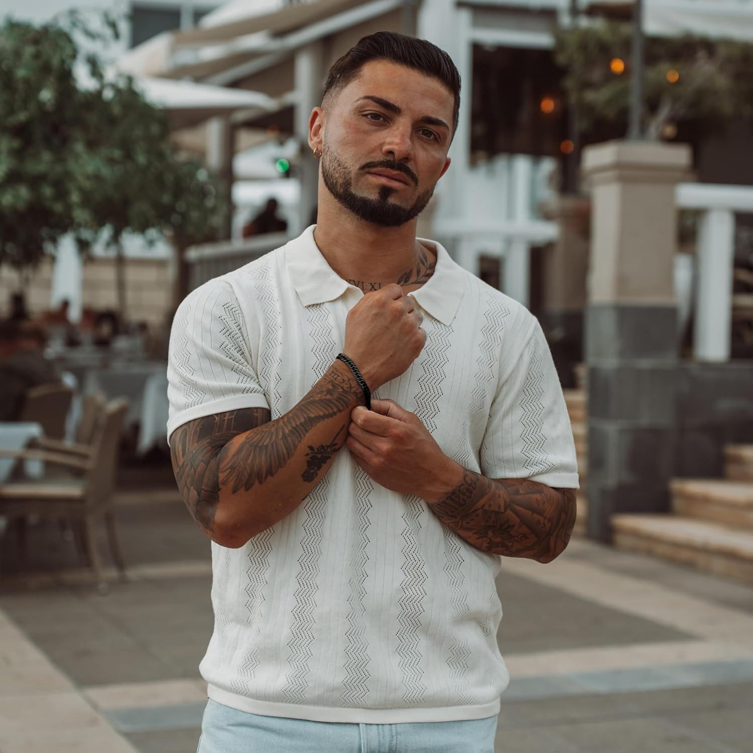 SERASAR Armband Edelstahlarmband für Herren "Cuban" Chirurgenstahl 316L, Wasserdicht, Waterproof